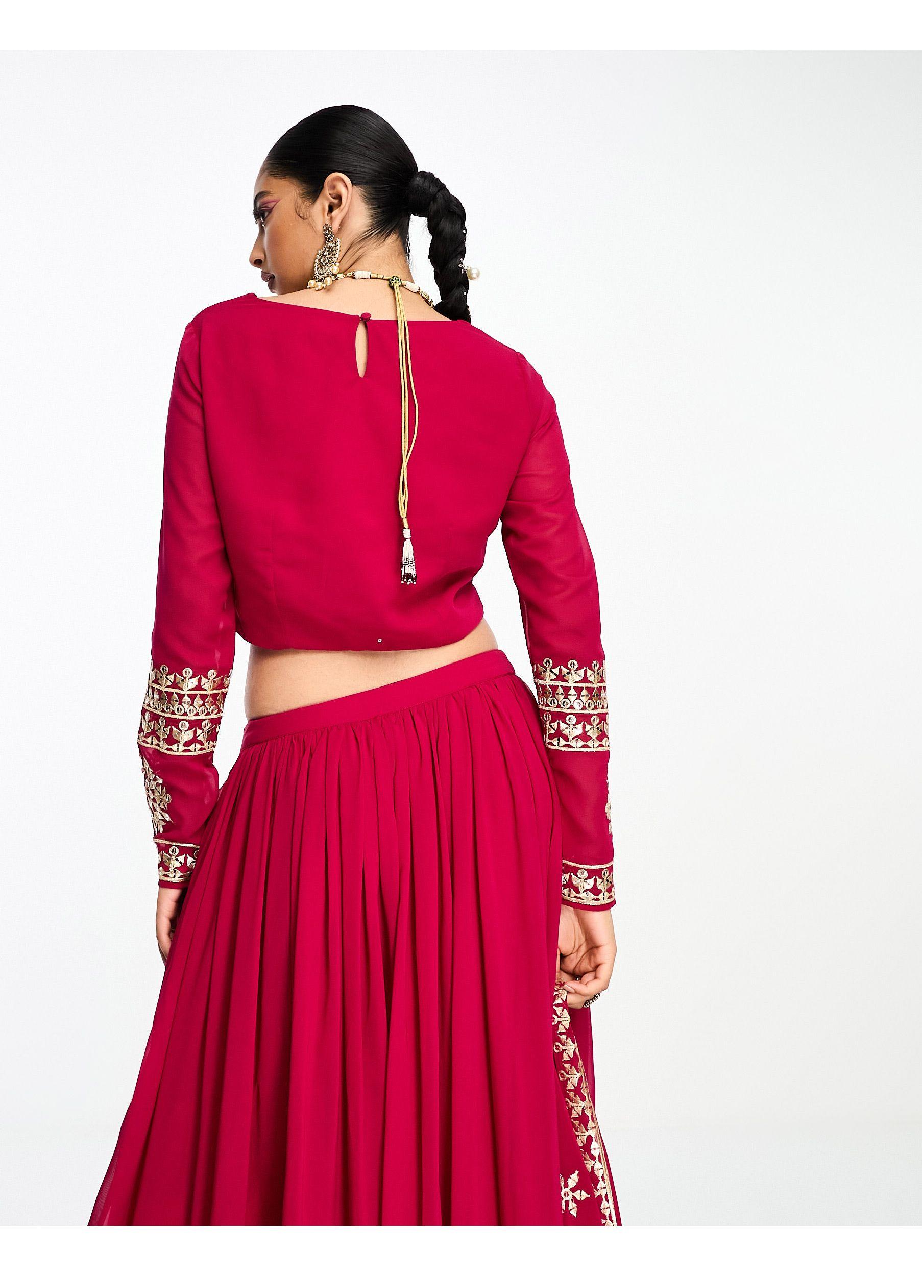 Aggregate more than 157 bell sleeve crop top lehenga best tnbvietnam