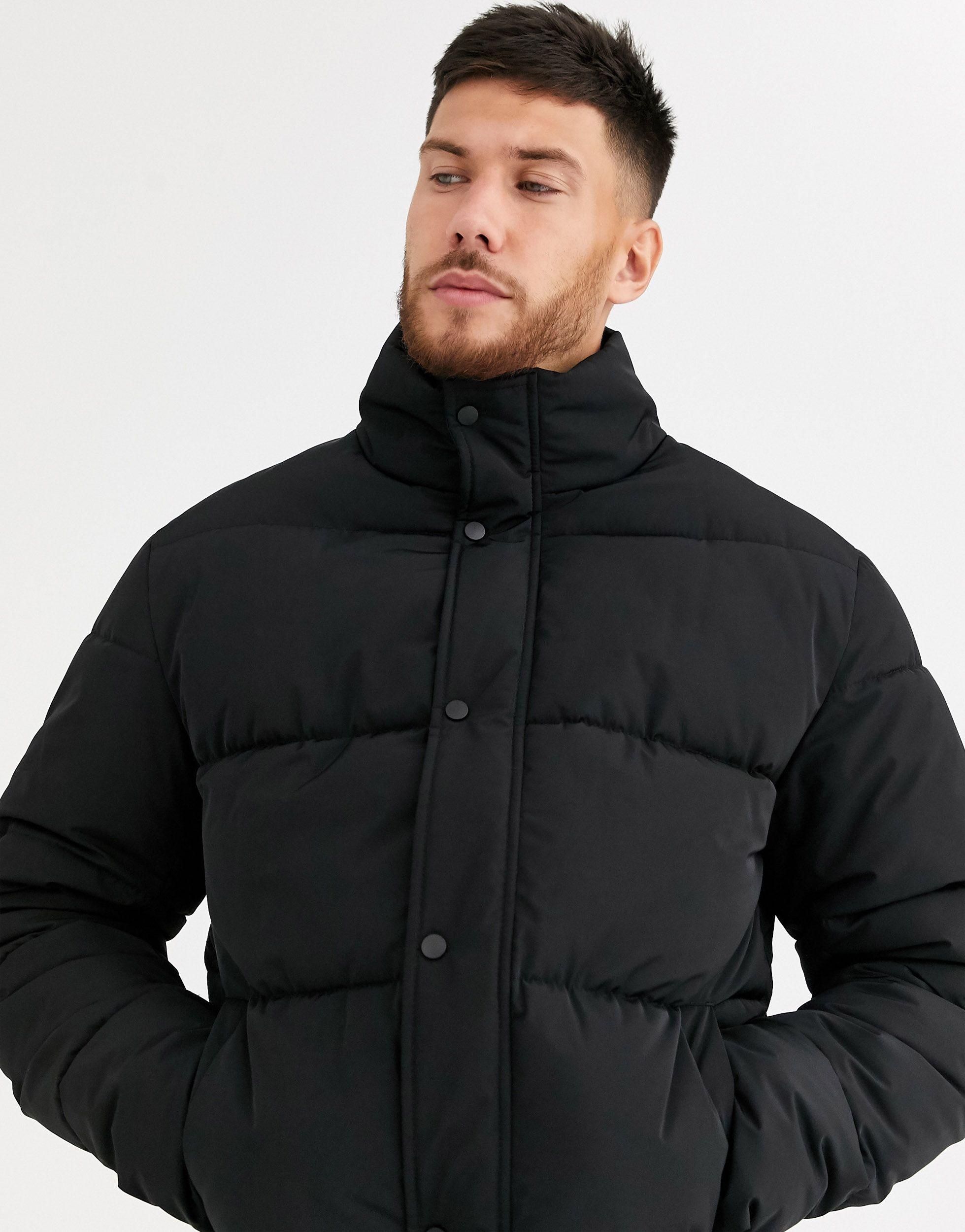ASOS Synthetic Sustainable Puffer Jacket in Black for Men - Lyst