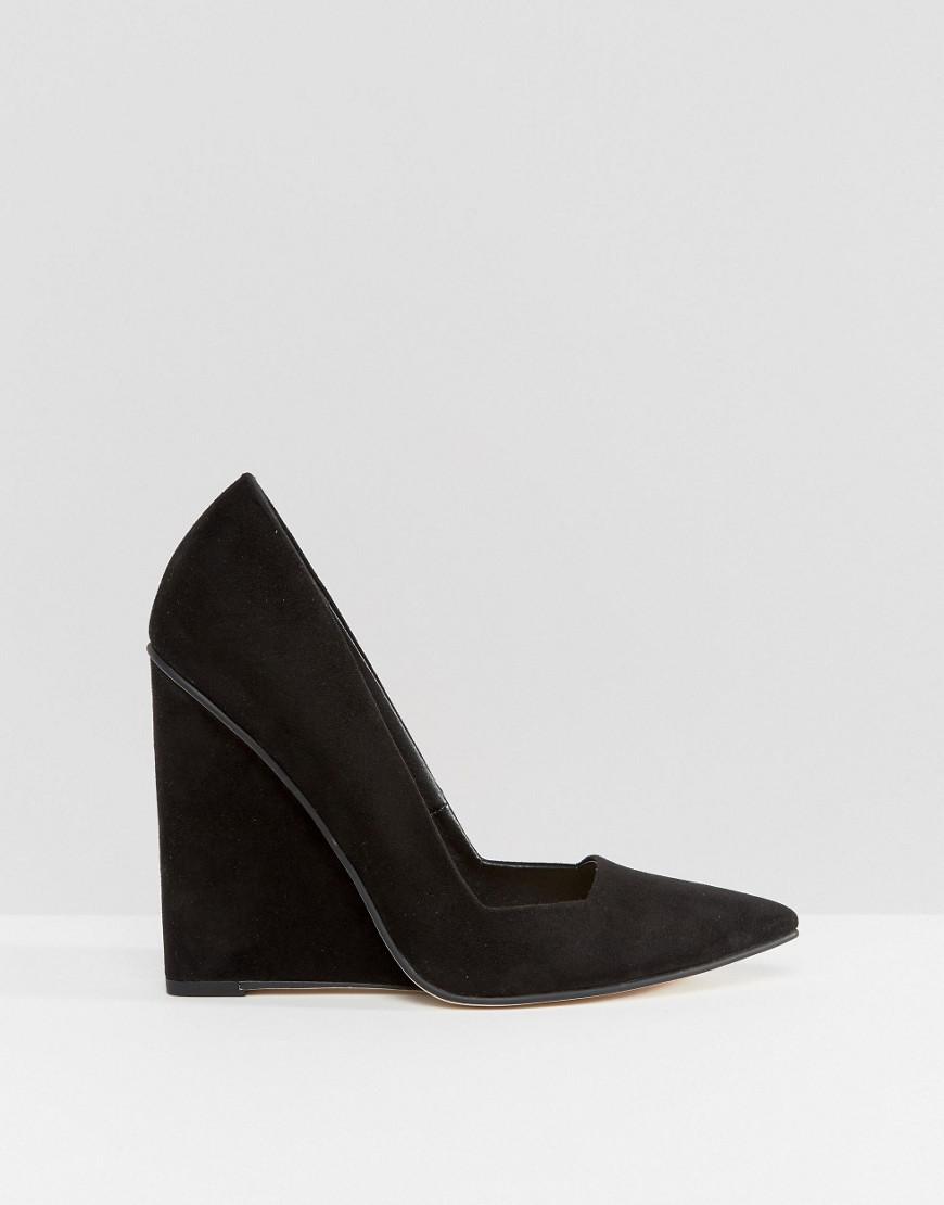 Black pointed toe wedges Clearance
