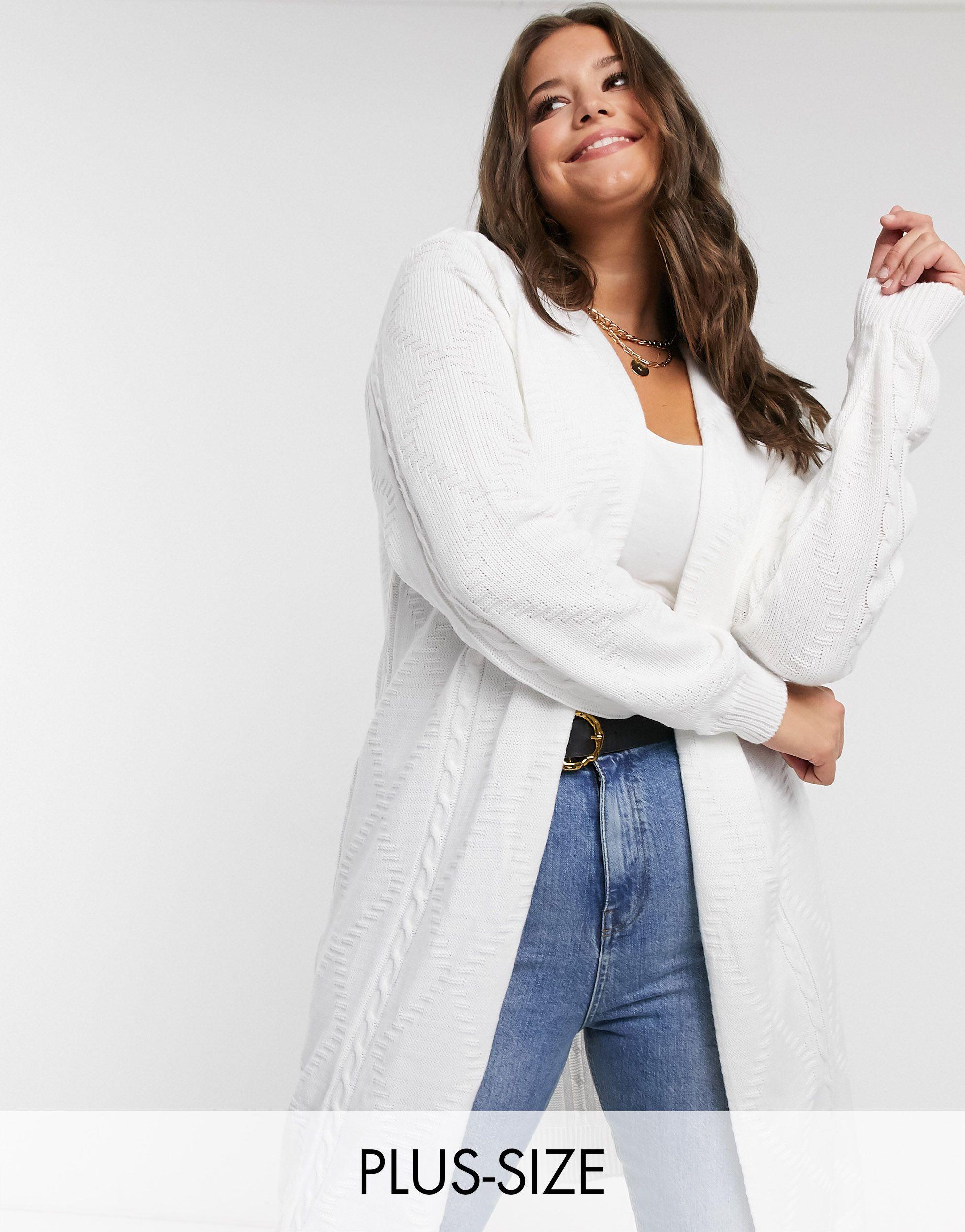 white longline cardigan