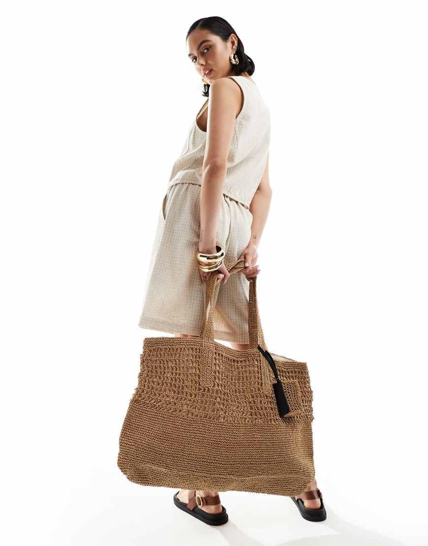 Other Stories Oversized Straw Tote Bag in Brown Lyst UK
