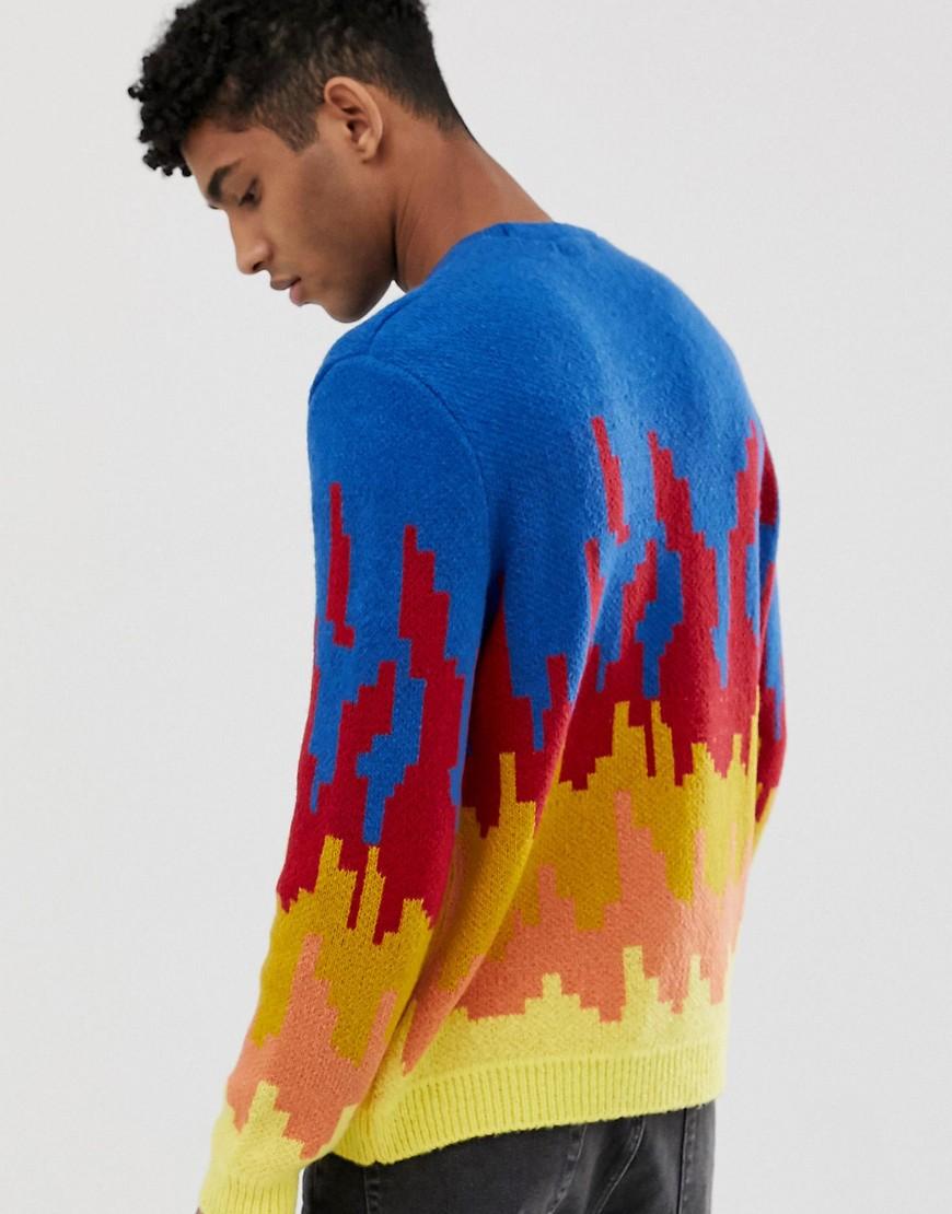 knitted flame sweater