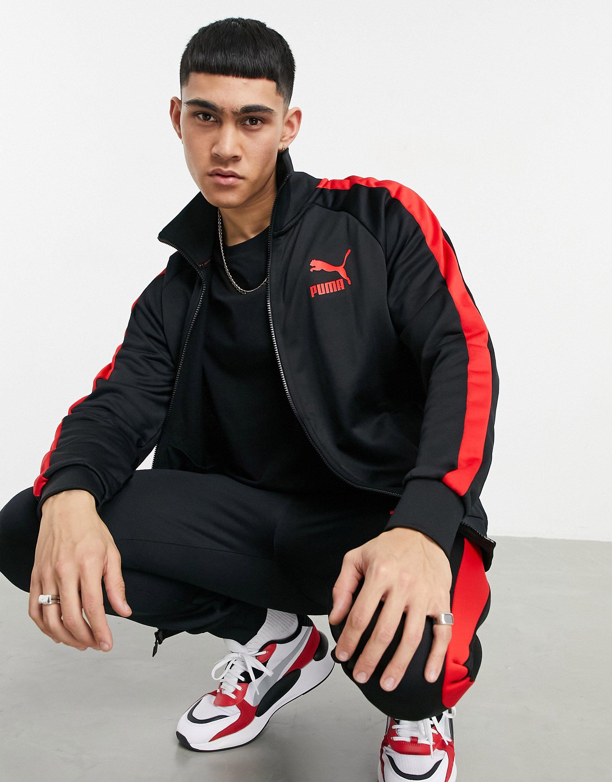 PUMA Iconic T7 Track Jacket in Black for Men | Lyst