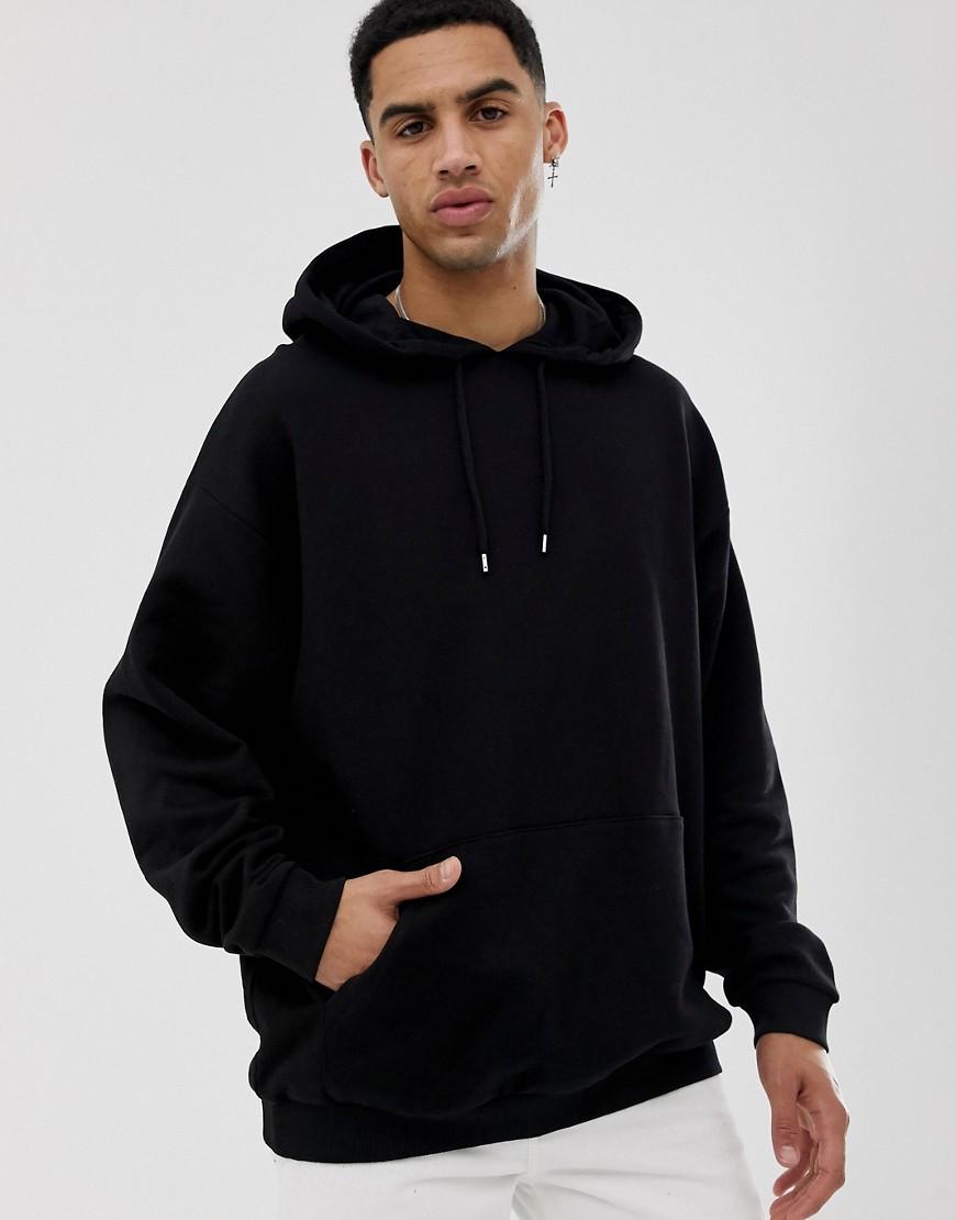 ASOS Cotton Oversized Hoodie With Skull Back Print In Black for Men - Lyst