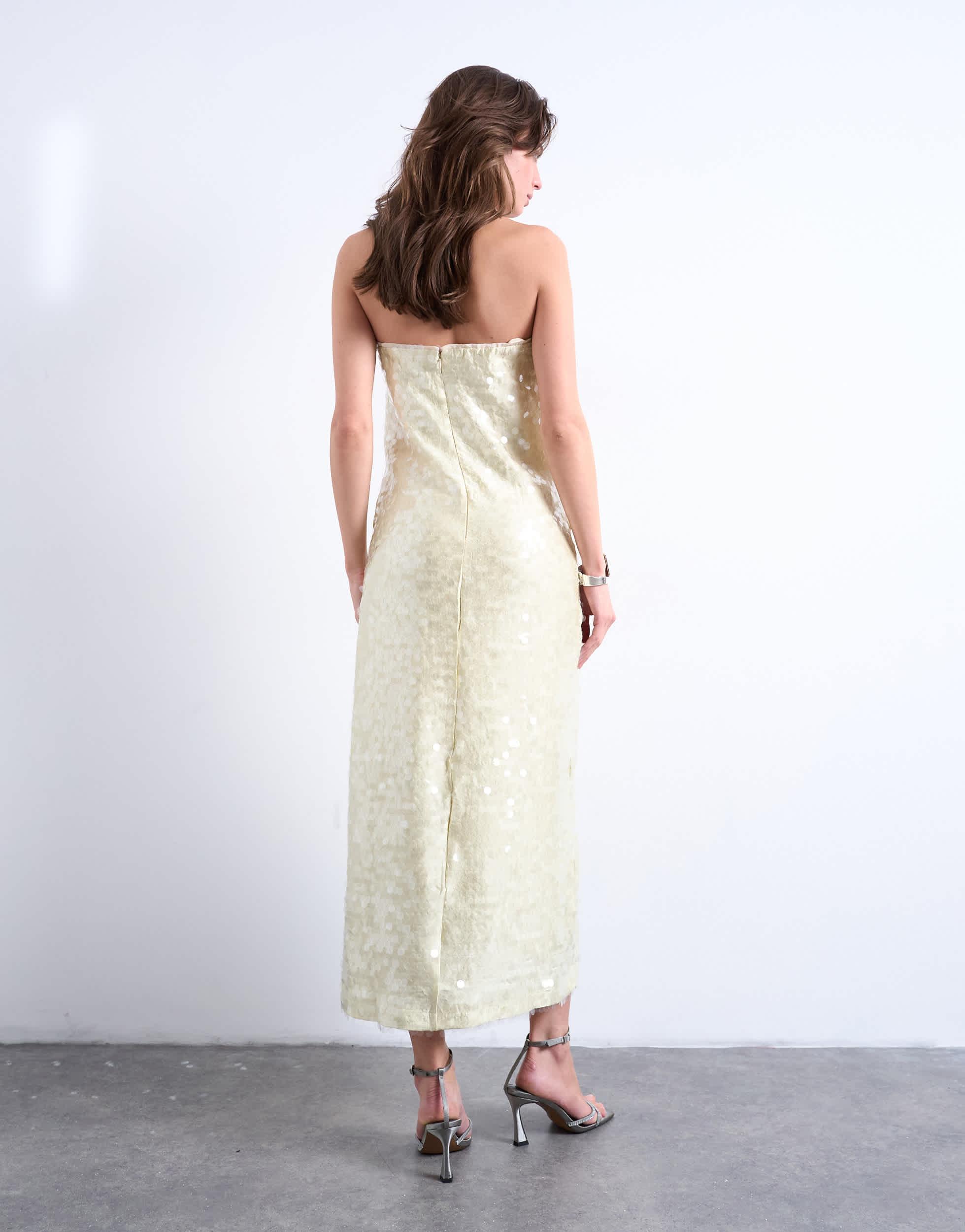 topshop party dresses Topshop Scoop Neck Mini Sequin Dress in avocado-Green