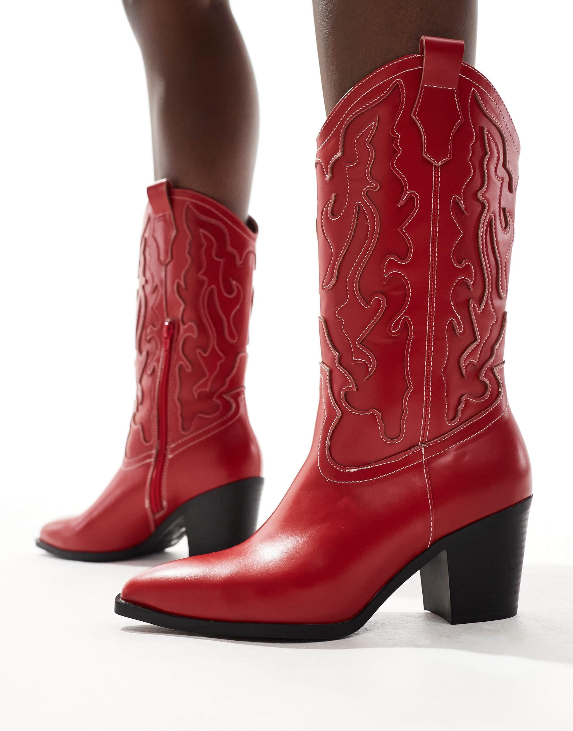Cowgirl Stiefel Rote Westernstiefel Bordeaux Rote Westernstiefel
