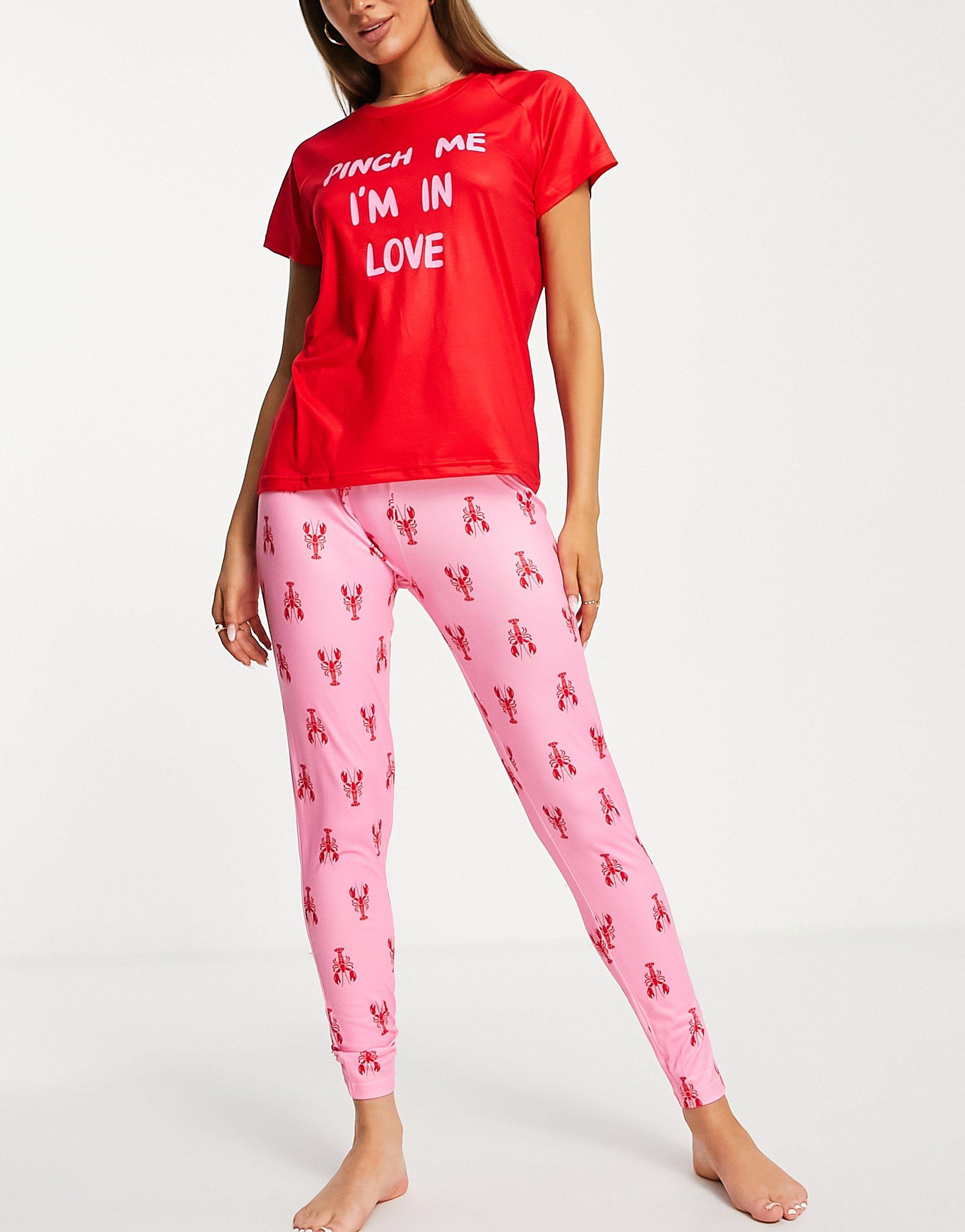 Loungeable Lobster legging Pyjama Set in Red | Lyst