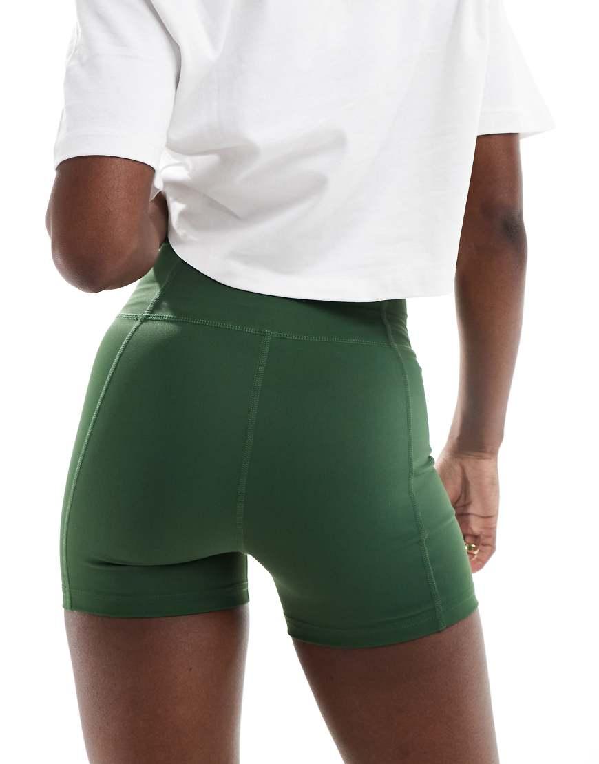 Stradivarius Sculpt Hotpant in Green Lyst UK