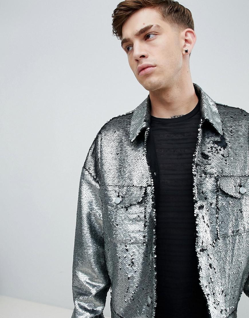 asos sequin jacket mens