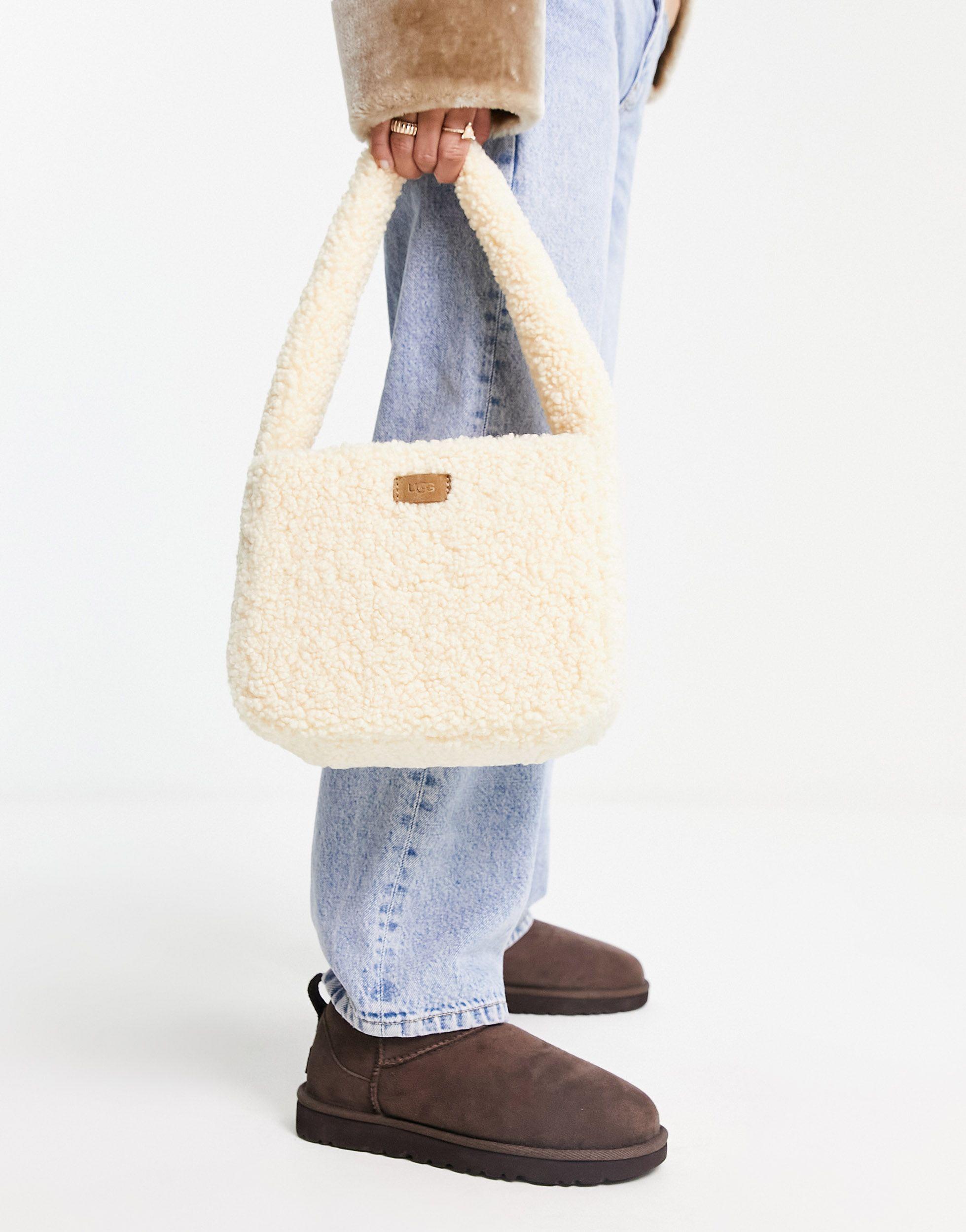 UGG Edalene Sherpa Shoulder Bag in White | Lyst