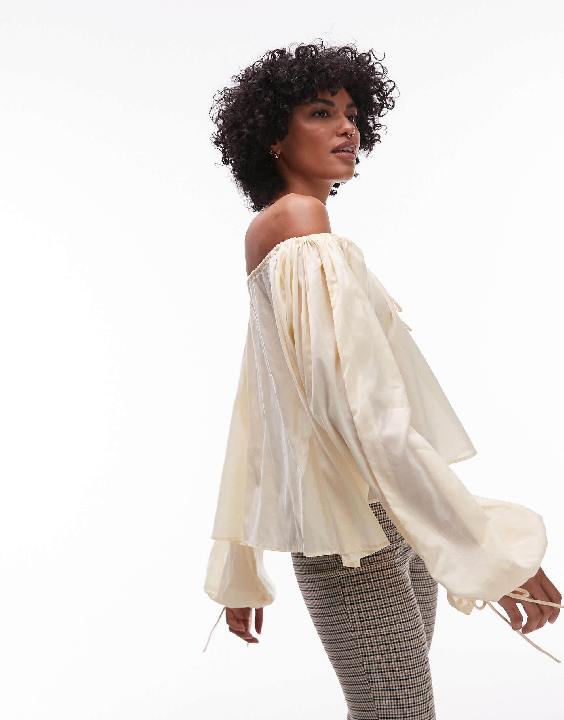 TOPSHOP Square Neck Tops for Women Lyst - Main Image