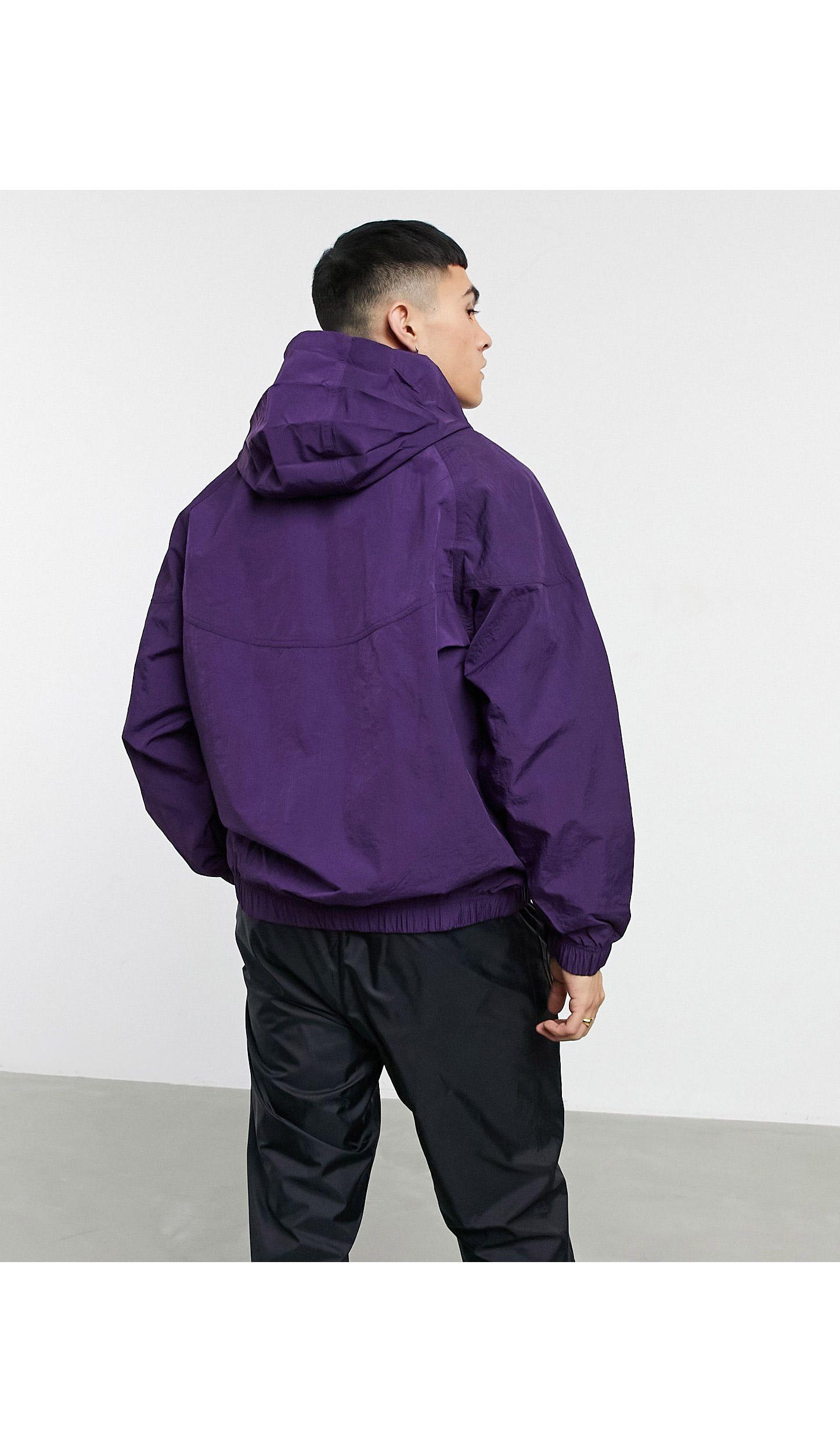 Nike Heritage Essentials Half-zip Overhead Woven Windbreaker Jacket in  Purple for Men | Lyst UK