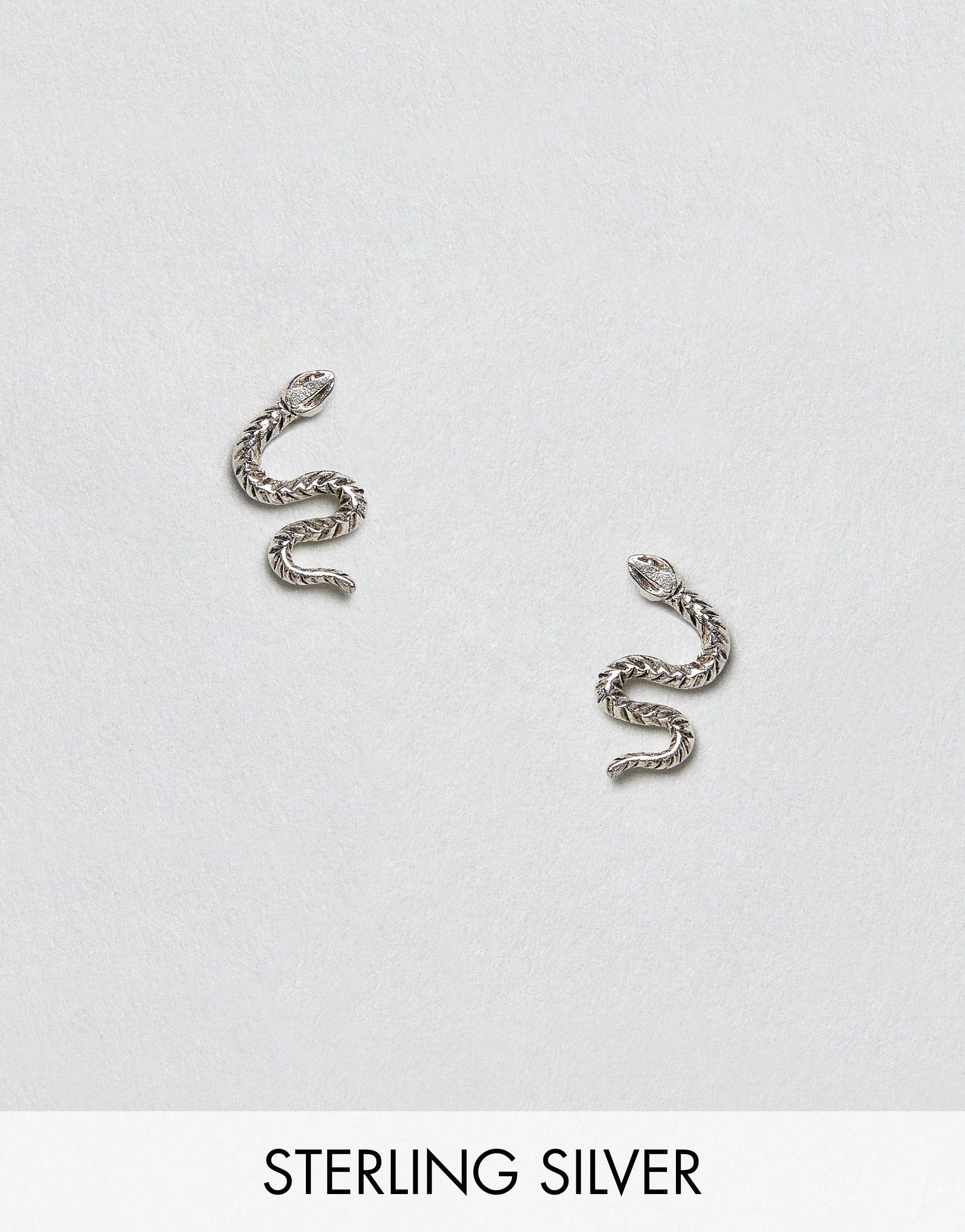 Snake Stud Earrings Silver Outlet, 54% OFF | www.hcb.cat