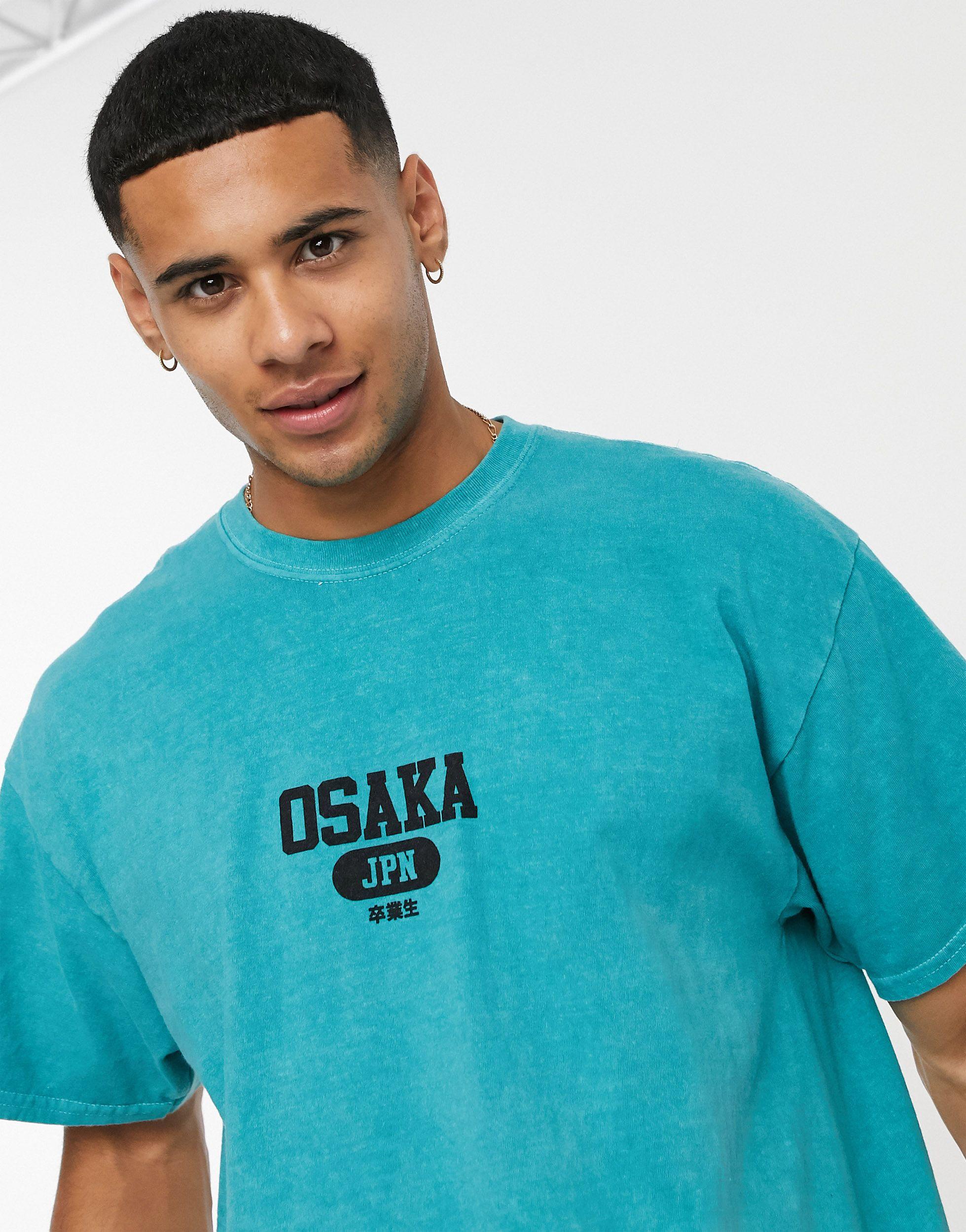 New Look Oversized T-shirt With Osaka Print in Green for Men - Lyst