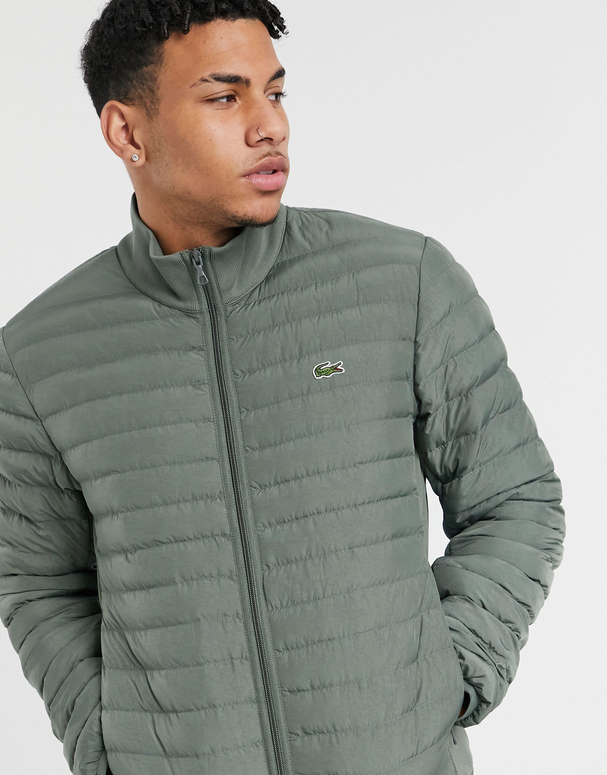 Calamity fumle blast Lacoste Combinable Collapsible Lightweight Quilted Zip Jacket in Green for  Men | Lyst