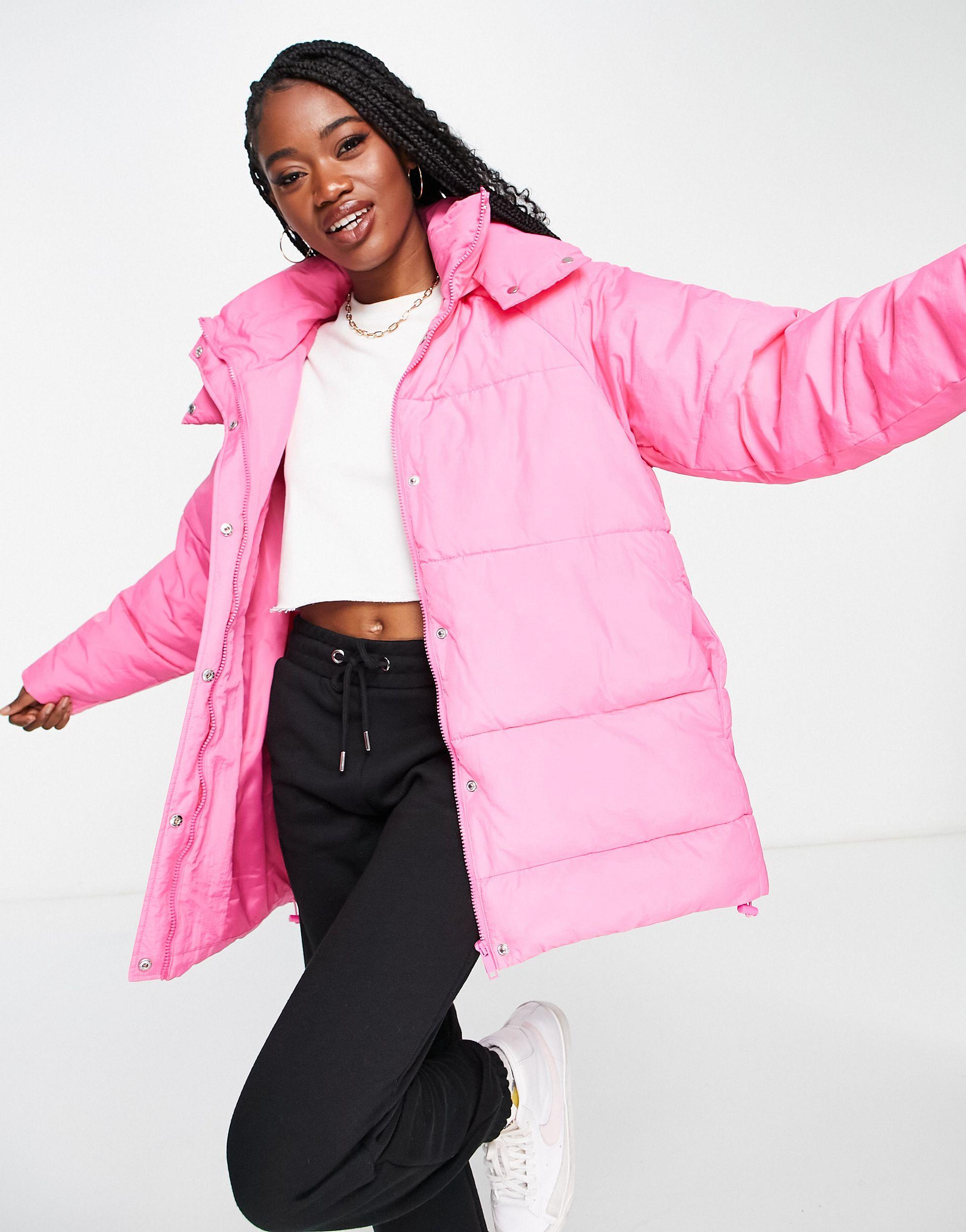Urban Bliss Padded Coat in Pink Lyst UK