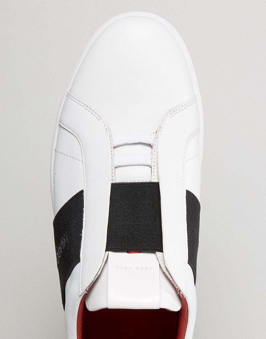 HUGO By Boss Post Elastic Sneakers in White for Men | Lyst