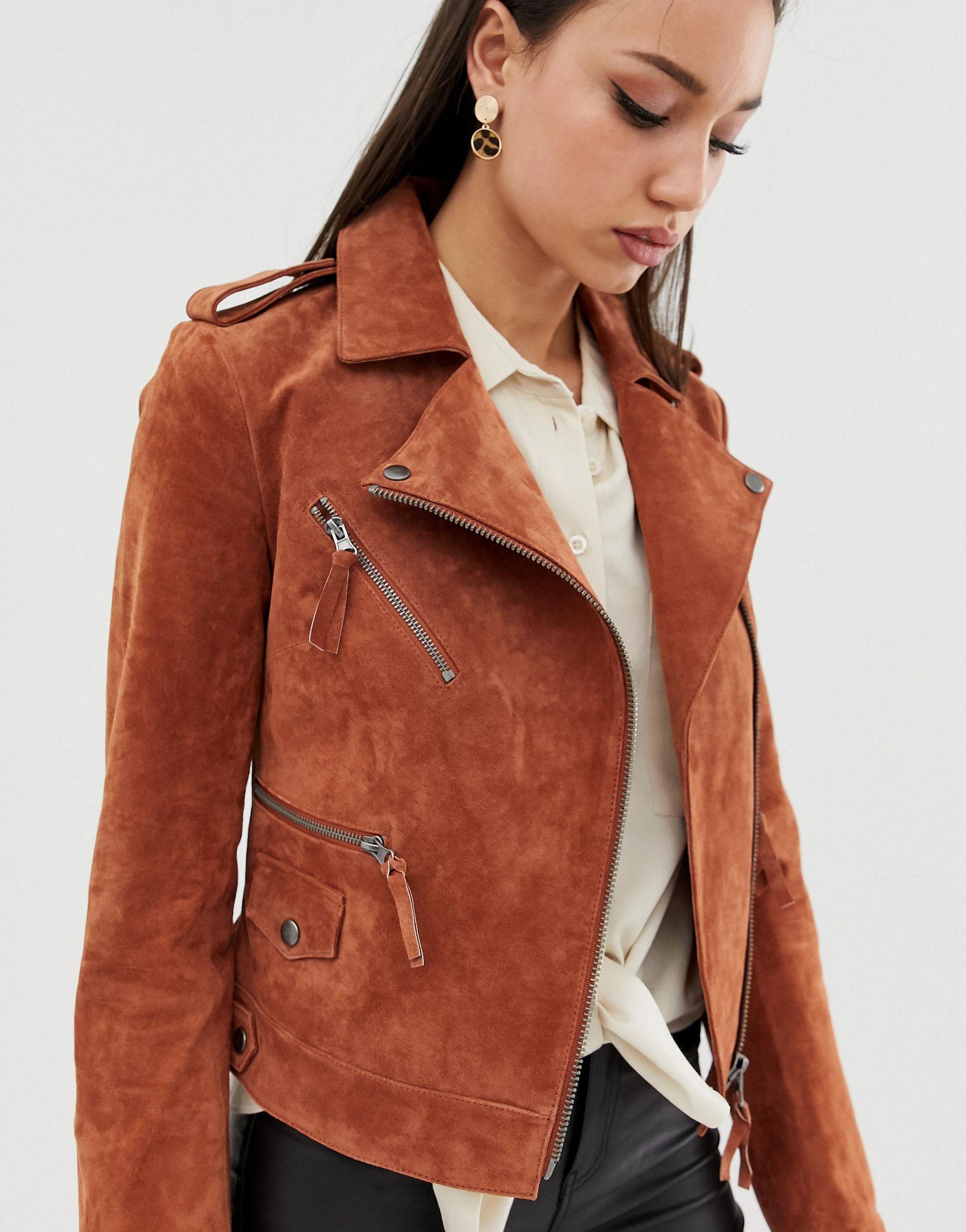 tall suede biker jacket