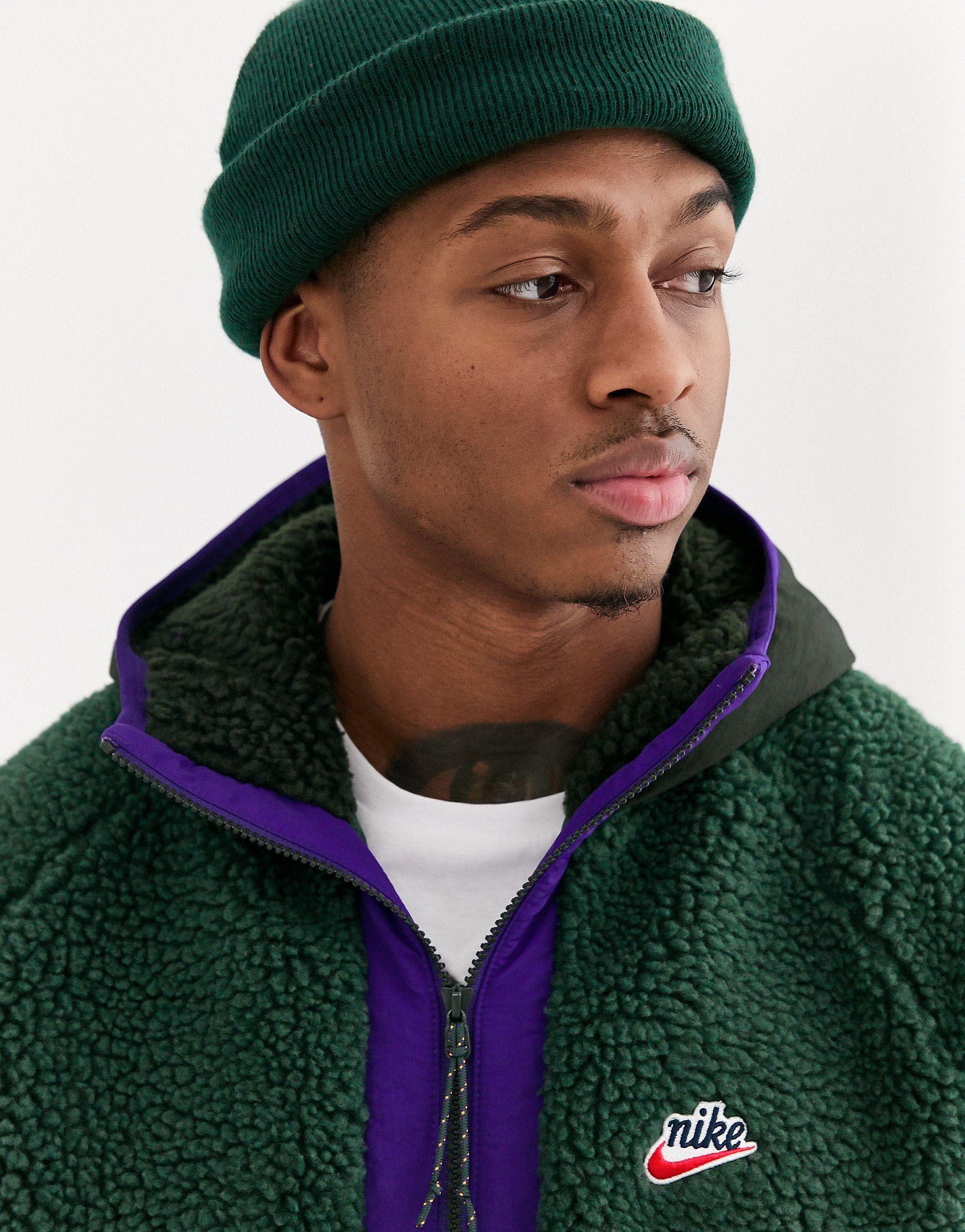 Veste d'hiver à col zippé avec polaire - Kaki Nike pour homme en coloris  Vert | Lyst