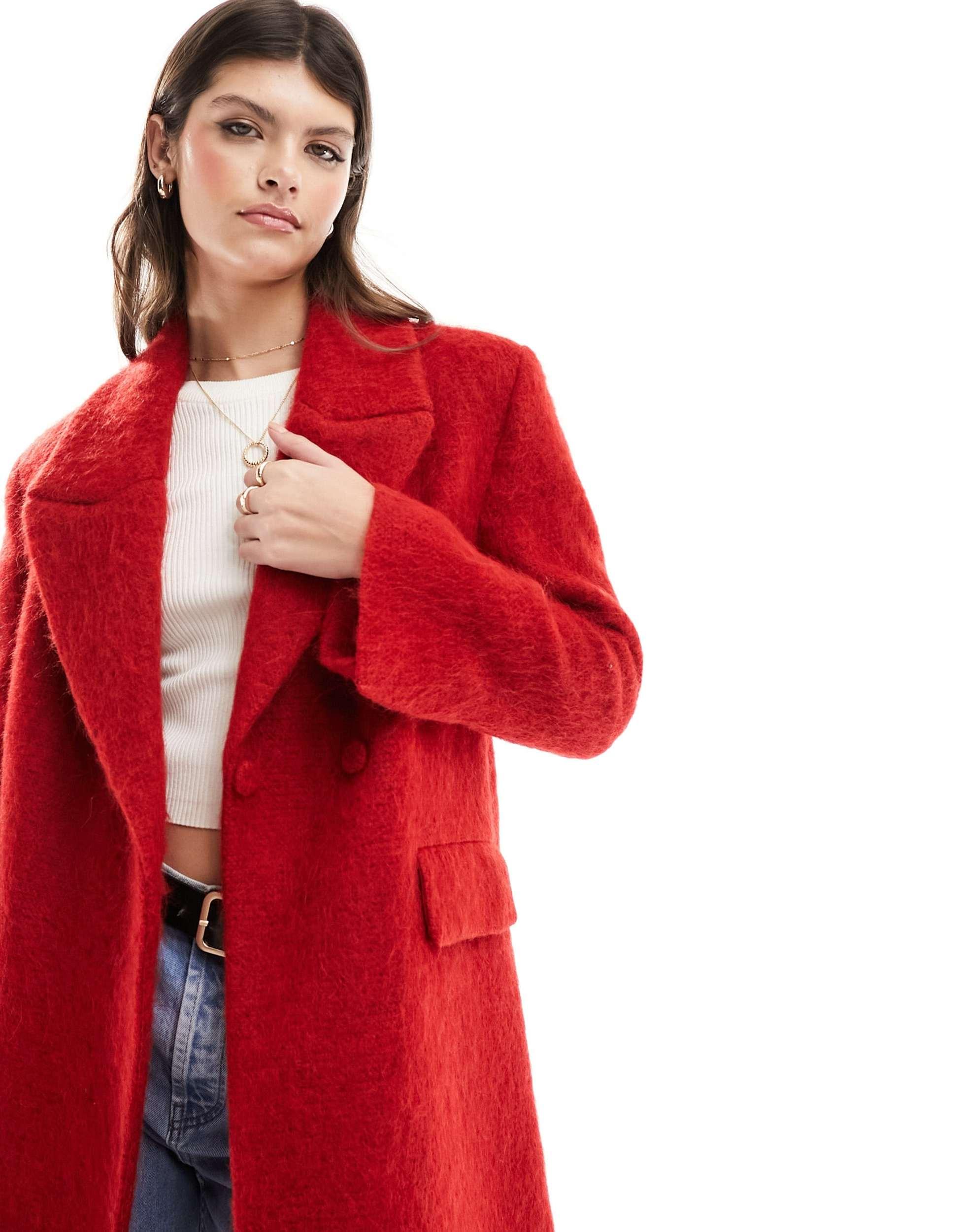 Mango manteau rouge hotsell
