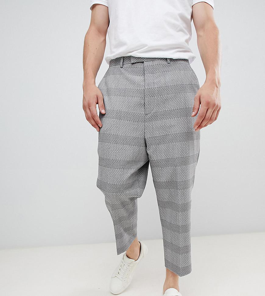 drop crotch tapered pants