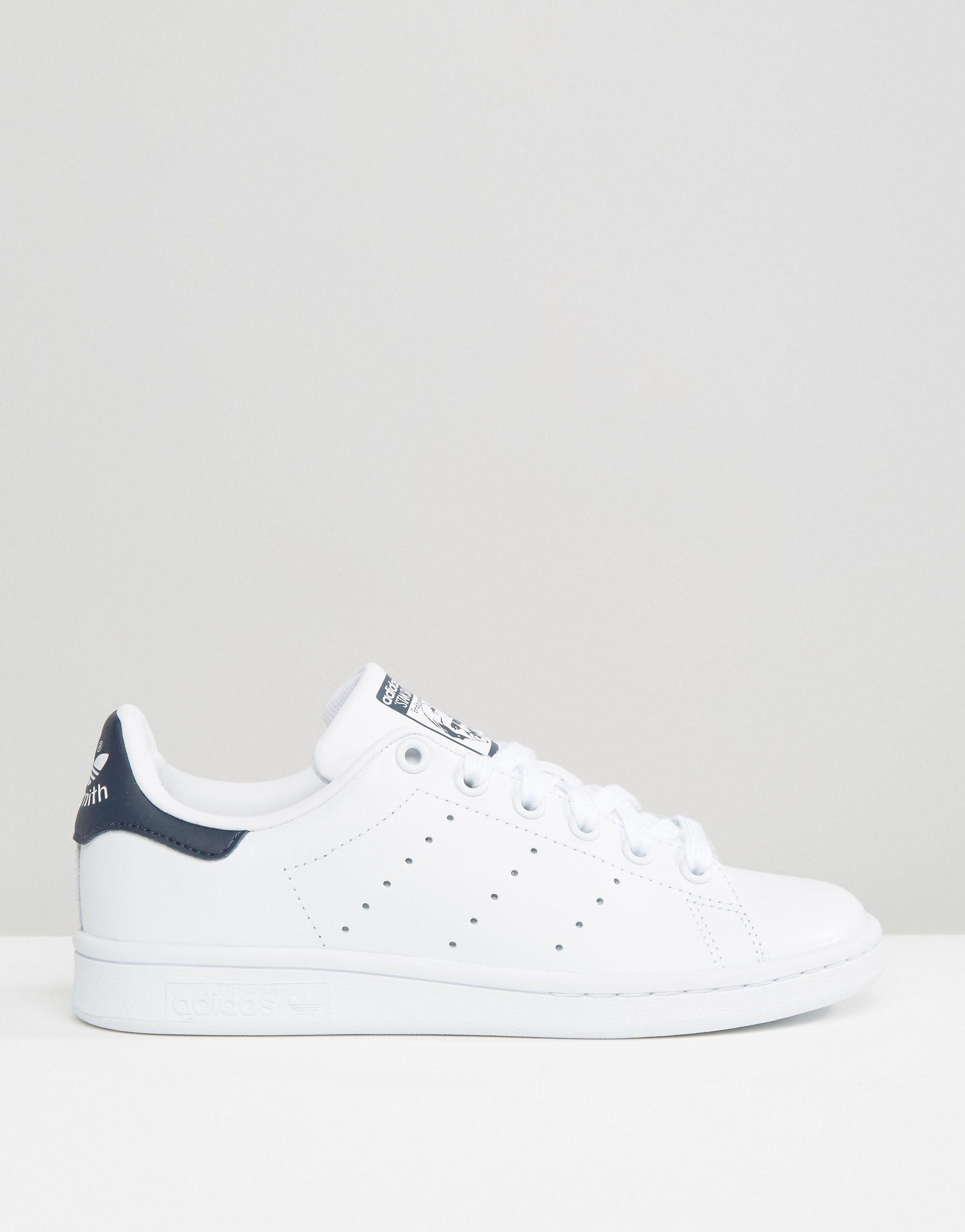adidas originals stan smith  sneaker low  run white/new navy