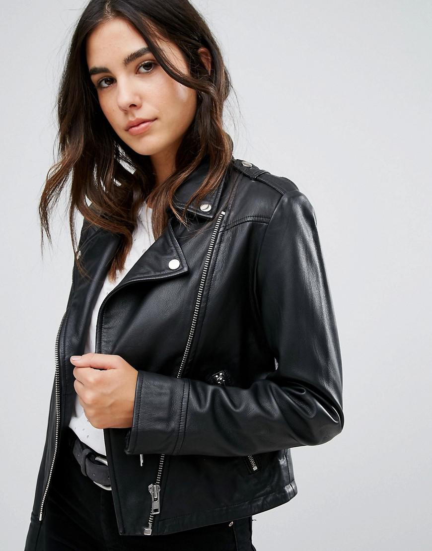 Lyst - Barney'S Originals Leather Jacket in Black