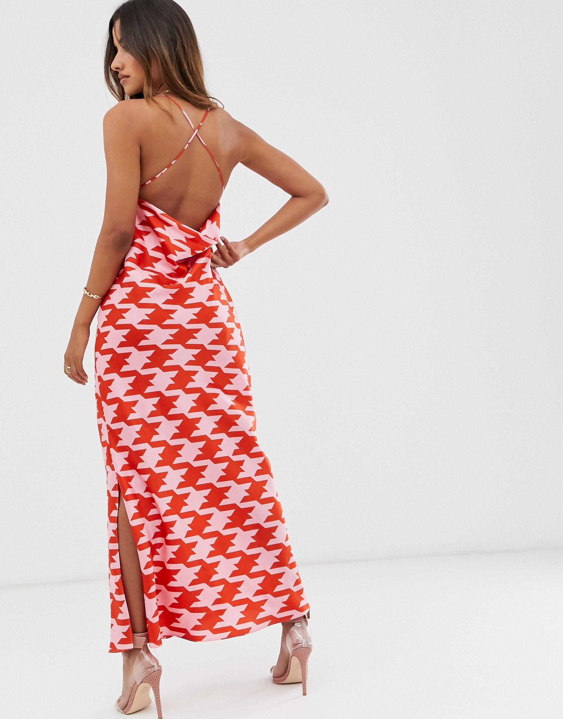 River Island Denim Maxi Slip Dress in 