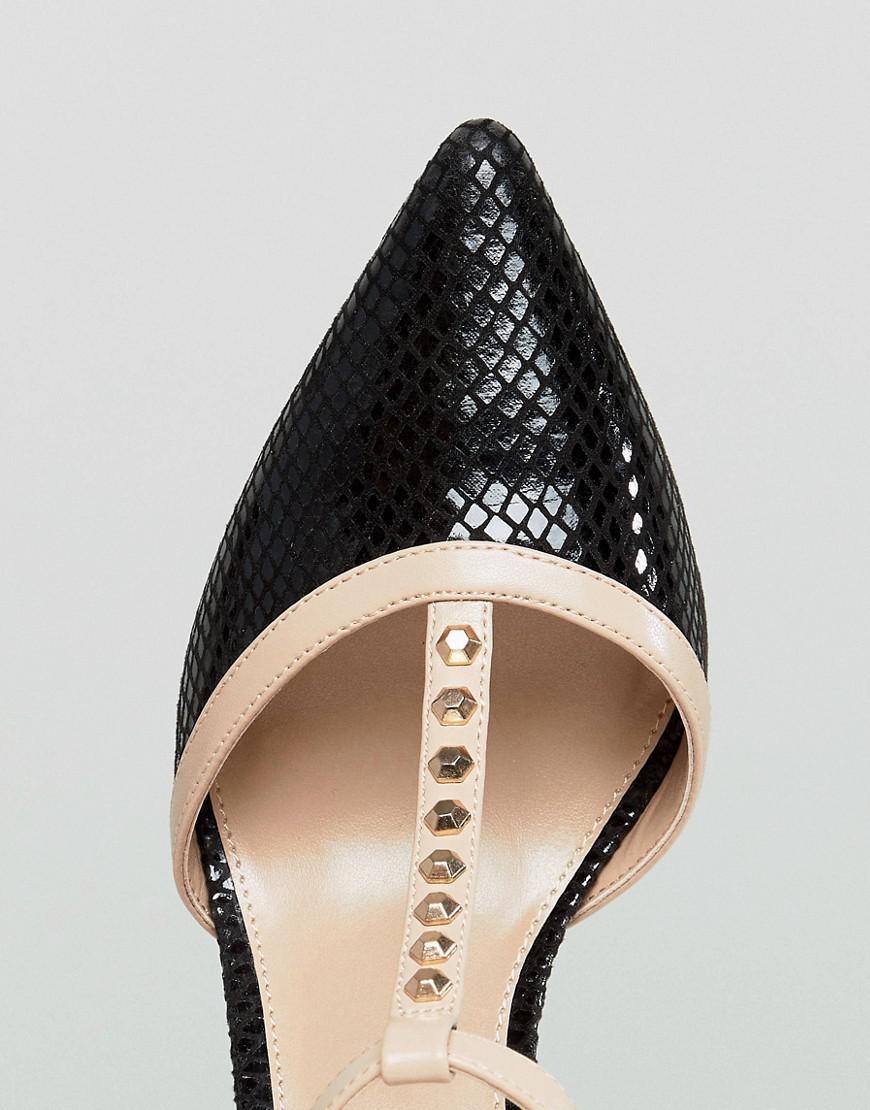 Carvela Kurt Geiger Stud T Bar Point High Heels in Black Lyst