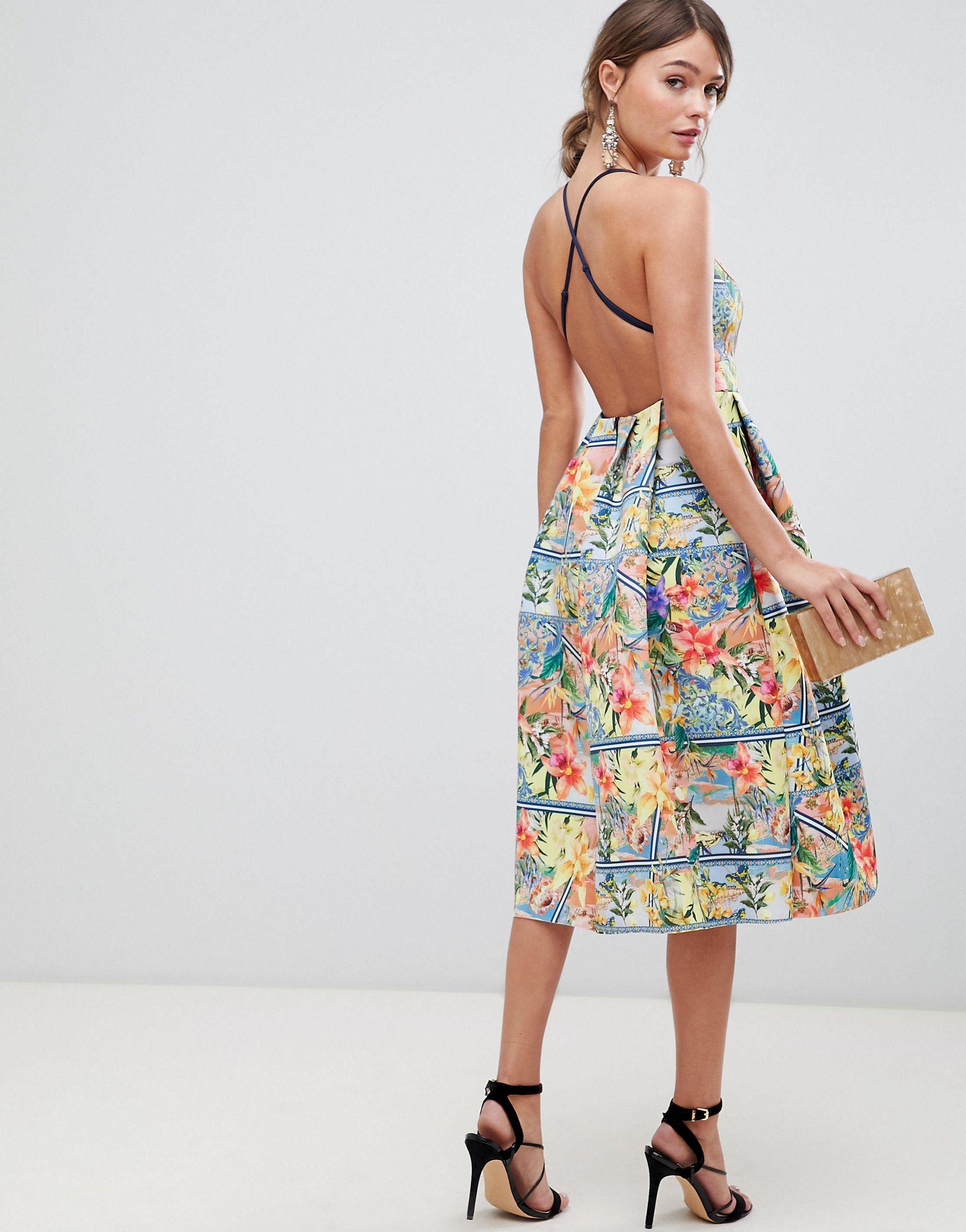 tropical prom dress
