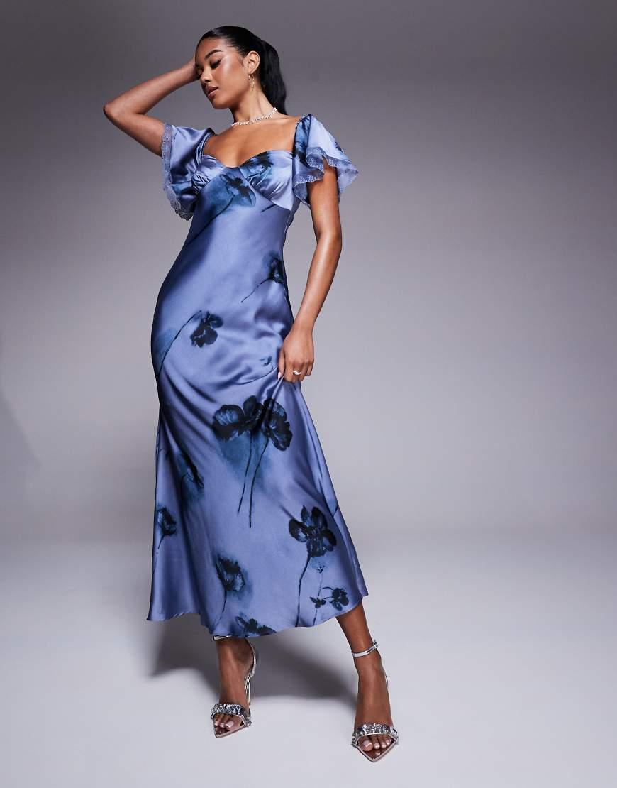 Asos Abito Con Fiori Ricamati Asos Costume Monospalla Con Fiori