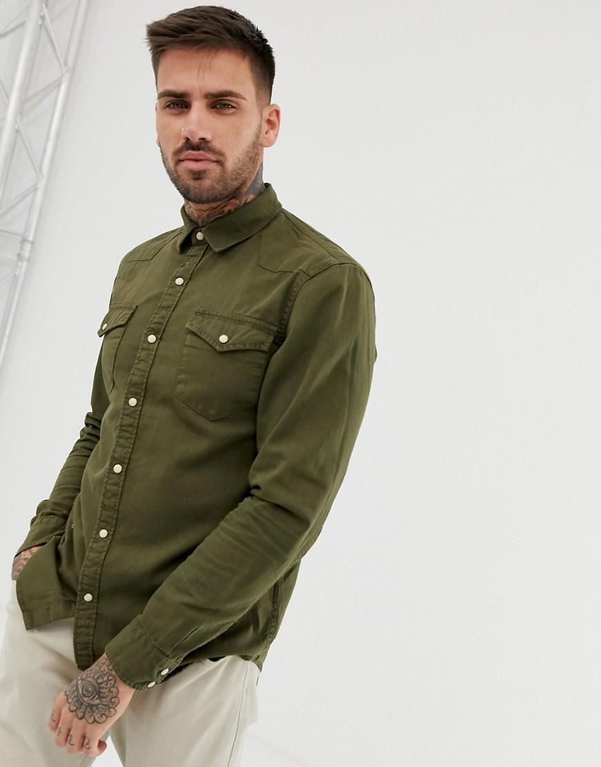 Dark Green Denim Shirt with Dark Green Shirt Outfits For Men In Their 20s  (9 ideas & outfits) | Lookastic