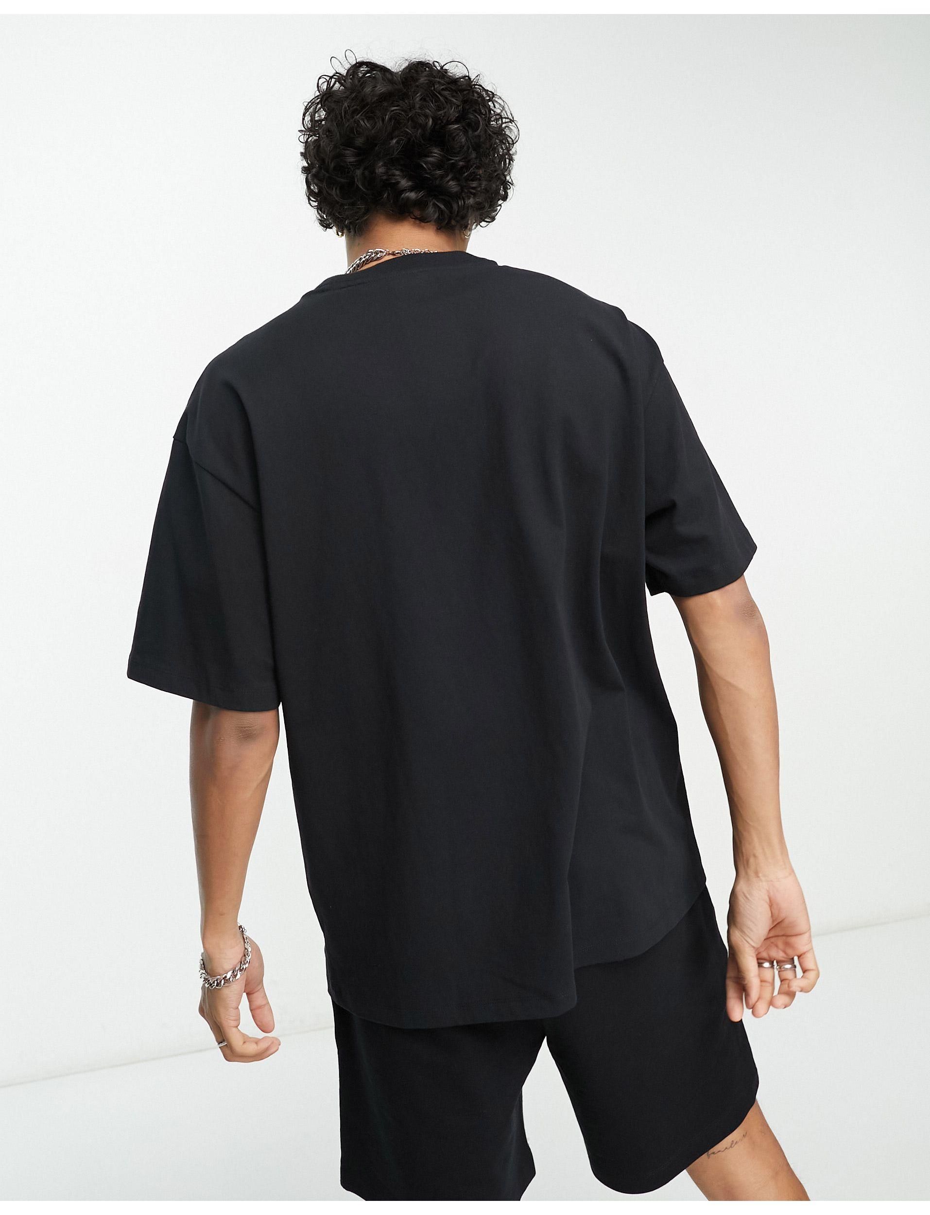 HUGO Dampato Oversized T-shirt in Black for Men | Lyst