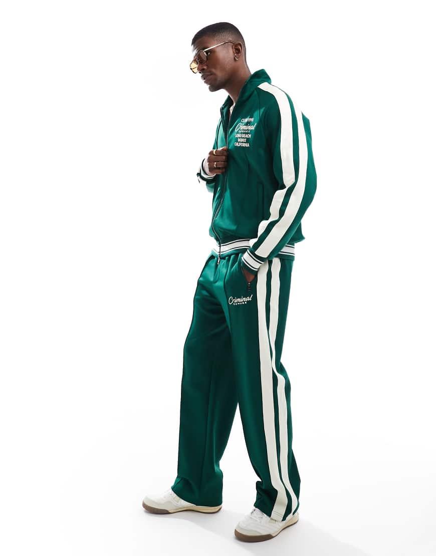 Criminal Damage Pin Tuck Track Top in Green for Men Lyst UK