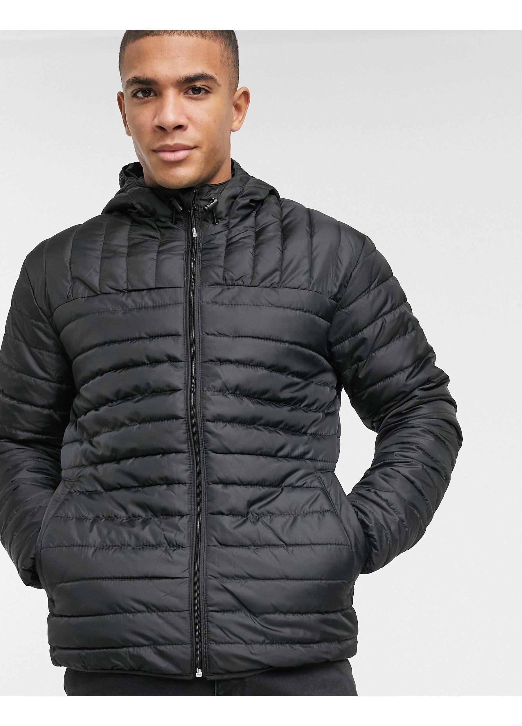 black lightweight padded jacket