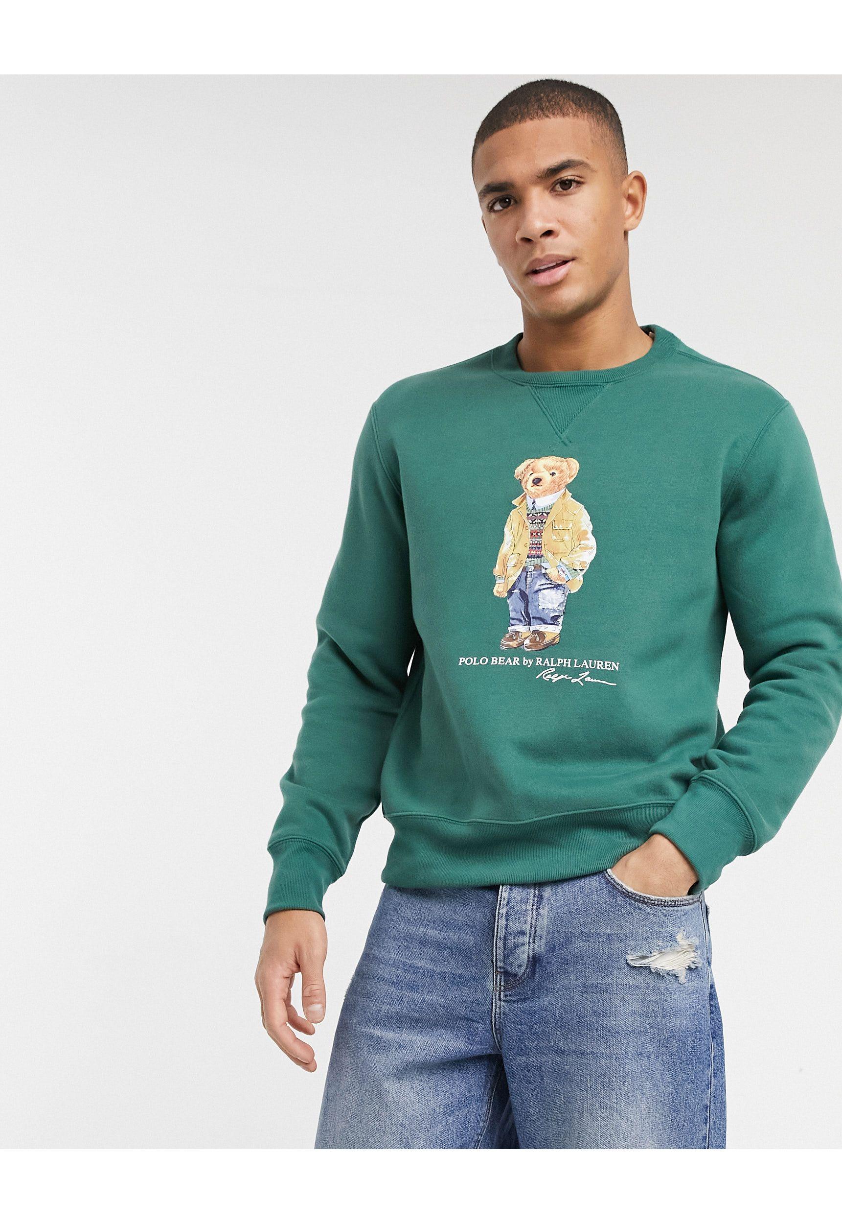 Sudadera polar bosque lavada con estampado Polo Ralph Lauren de Polar de  color Verde para hombre | Lyst