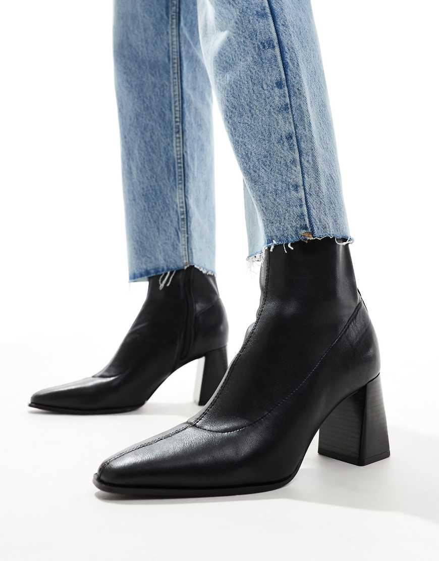 Stradivarius Heeled Ankle Boot in Blue Lyst UK