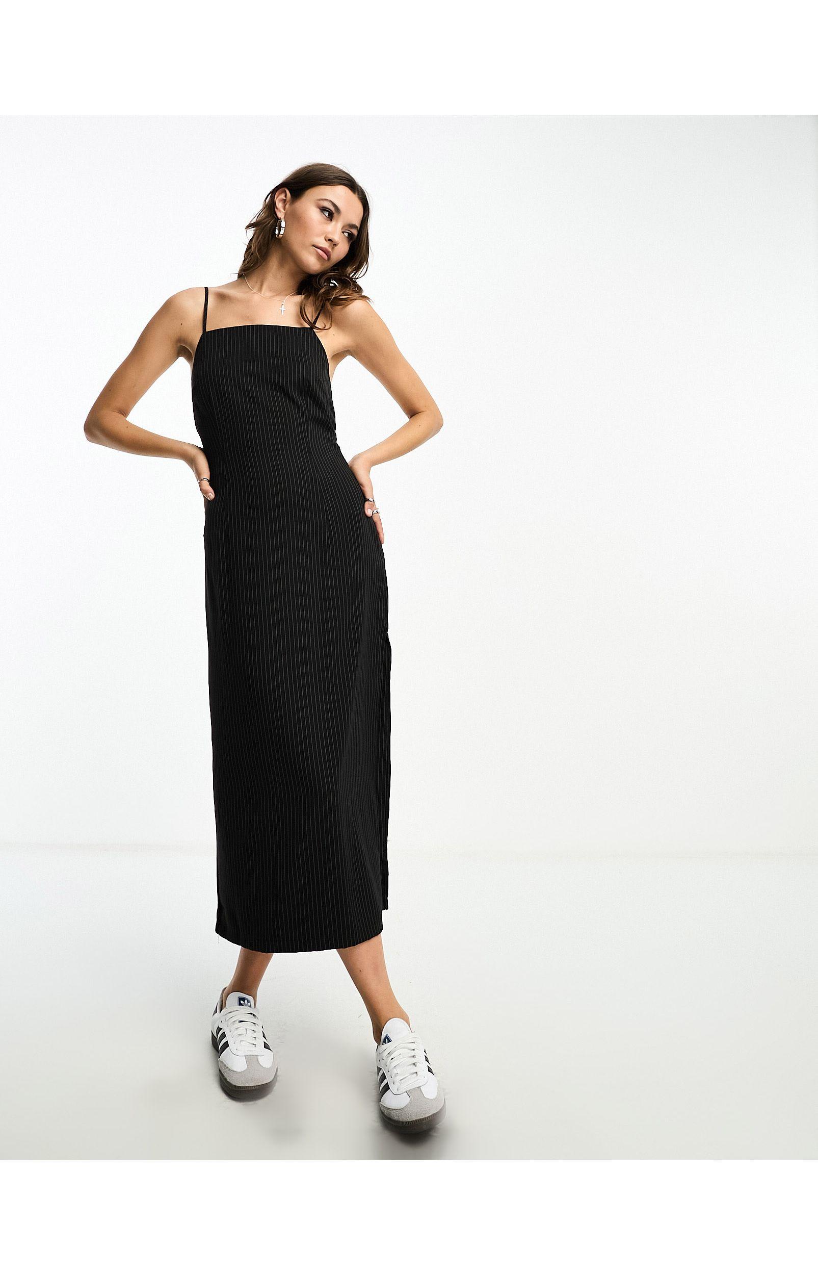 Stradivarius Tailored Maxi Dress in White | Lyst