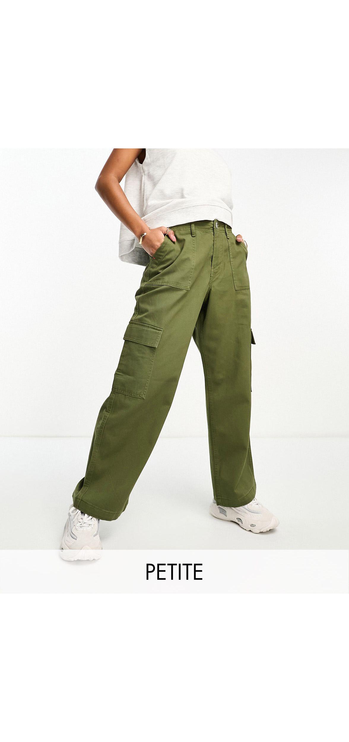 Pantalon cargo droit fonctionnel - kaki River Island en coloris Vert | Lyst