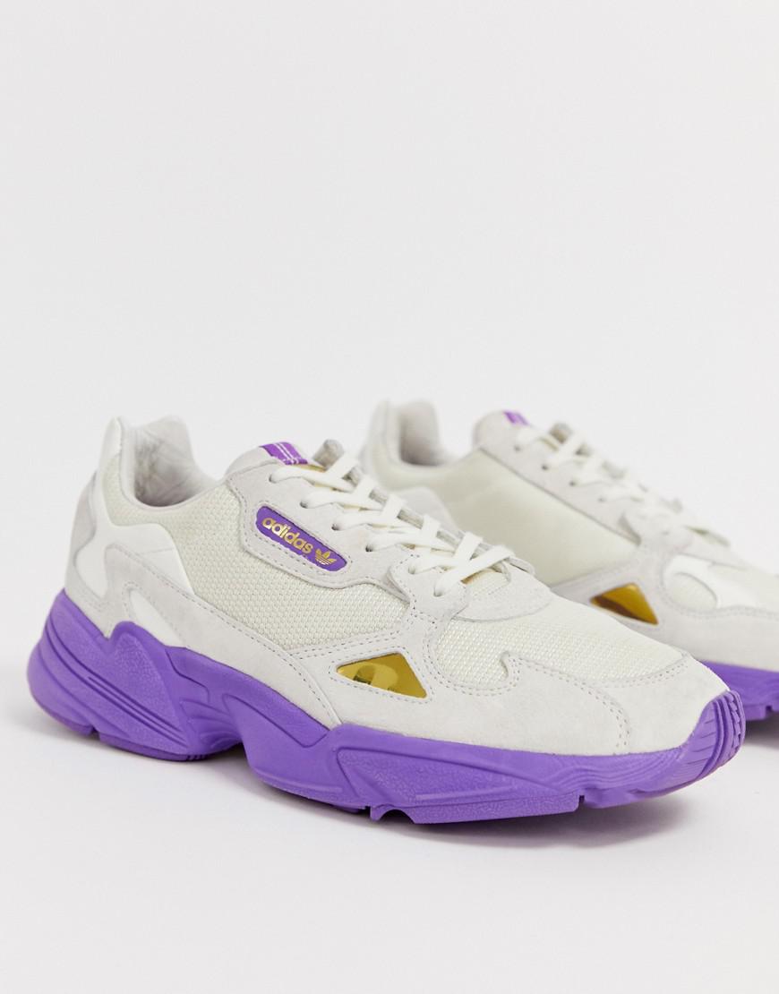 adidas falcon white purple
