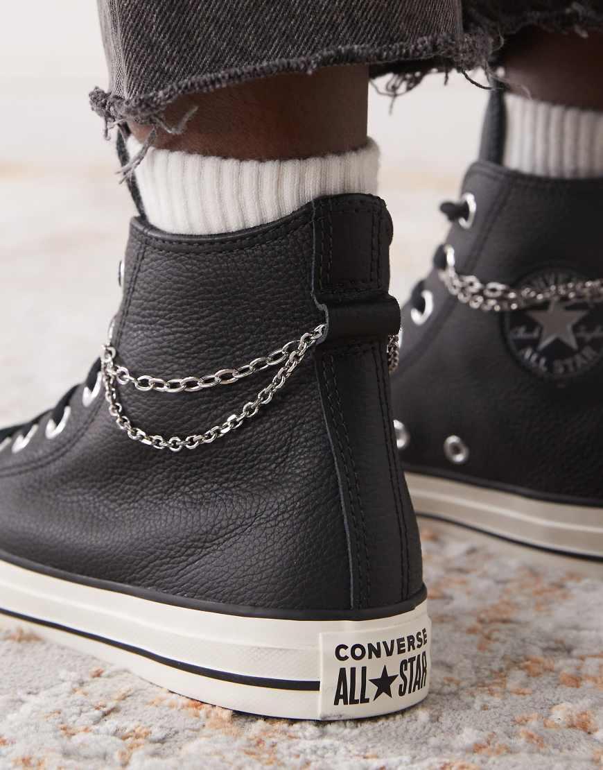 Converse Chuck Taylor All Star Hi Trainers in Black Lyst UK