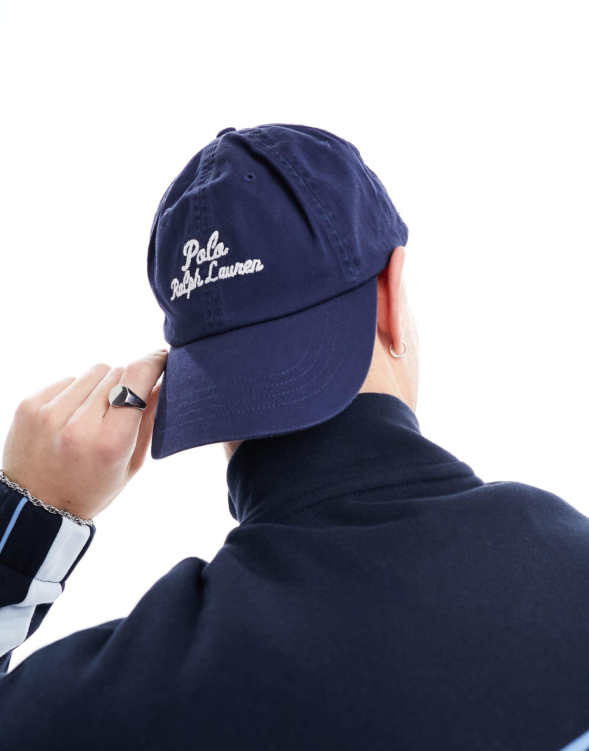 Polo Ralph Lauren Script Logo Twill Baseball Cap in Blue for Men 