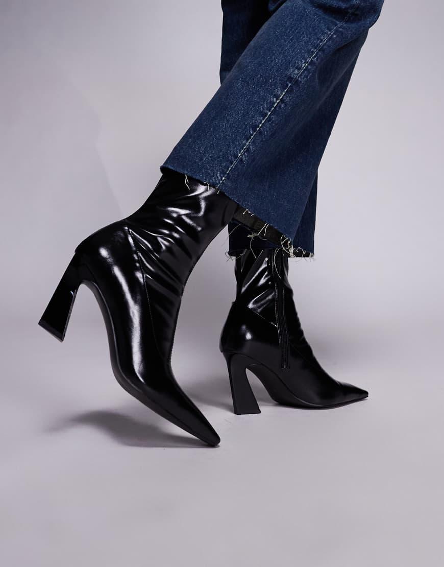 Ankle Boots Asos Uk Womens Shoes Asos Women's Black Leather Pull