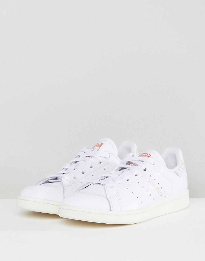 adidas originals stan smith sneakers with reptile back counter