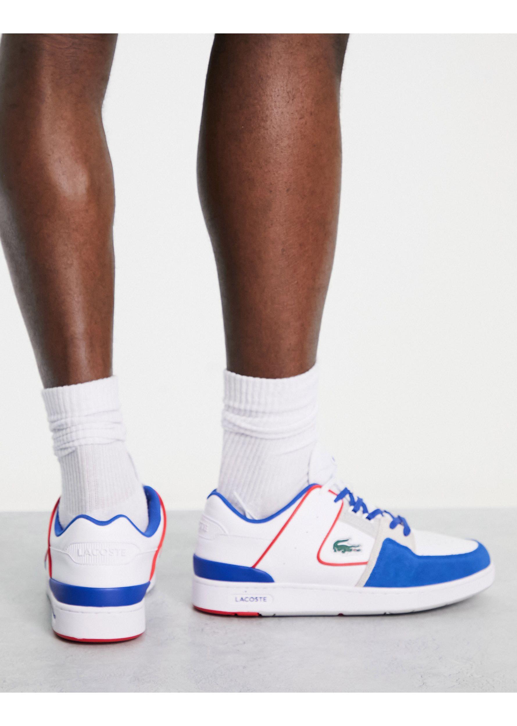 Lacoste Court Cage Chunky Trainers in White for Men | Lyst