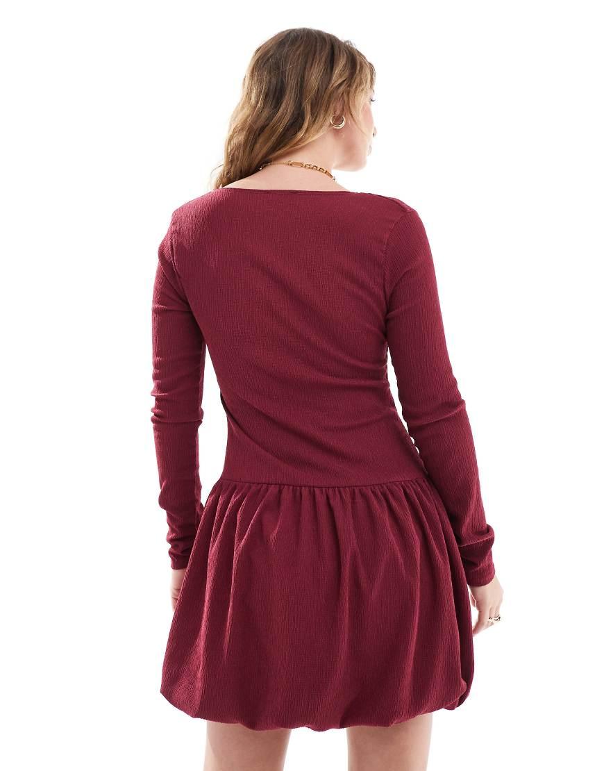 Miss Selfridge Bubble Hem Mini Dress in Red Lyst UK