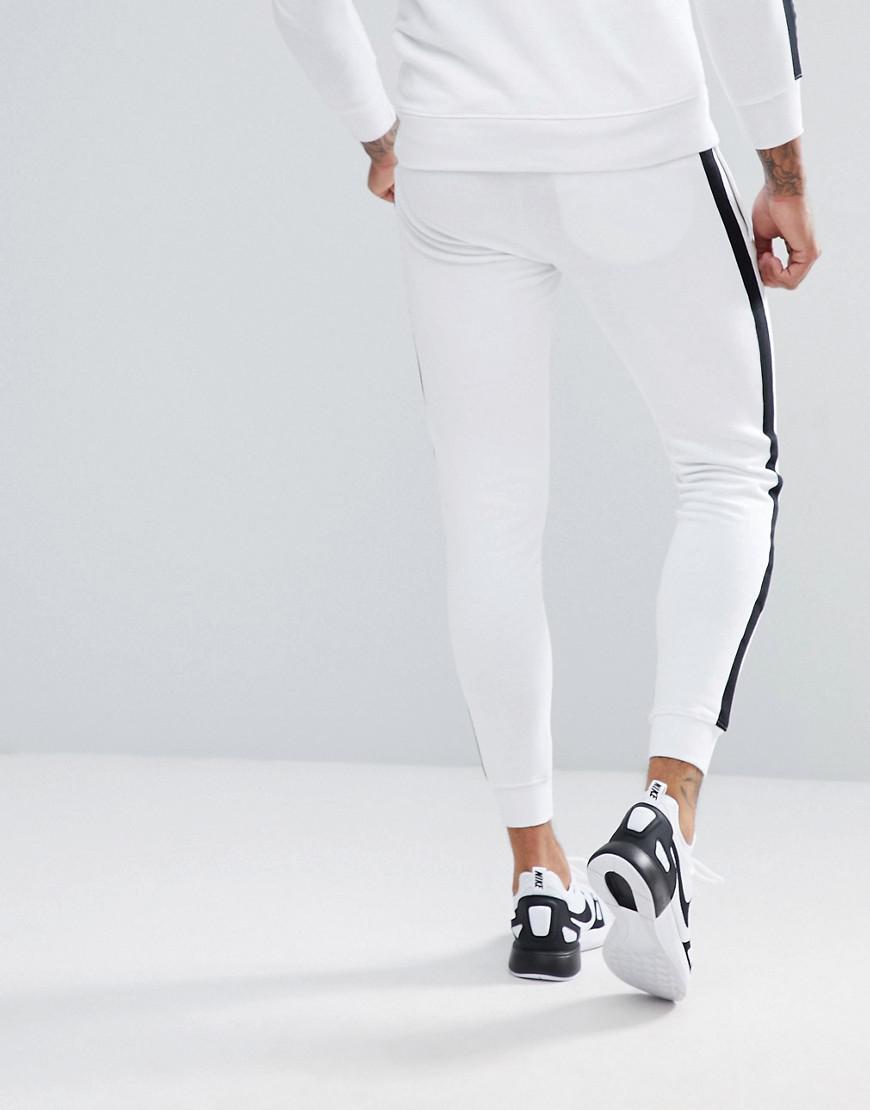 Skinny white joggers Clearance