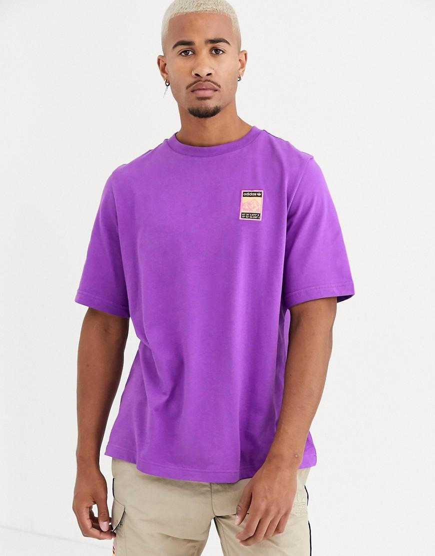 adidas T-shirt With Back Print in Purple Men |