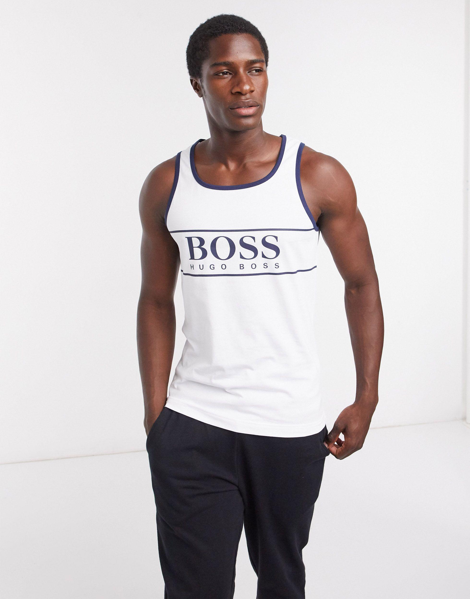 BOSS by HUGO BOSS Logo Vest Top in White for Men | Lyst