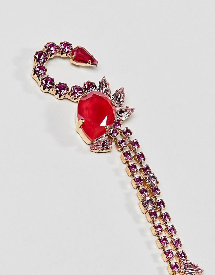 Lyst Krystal London Swarovski Crystal Flamingo Earrings In Pink Gallery